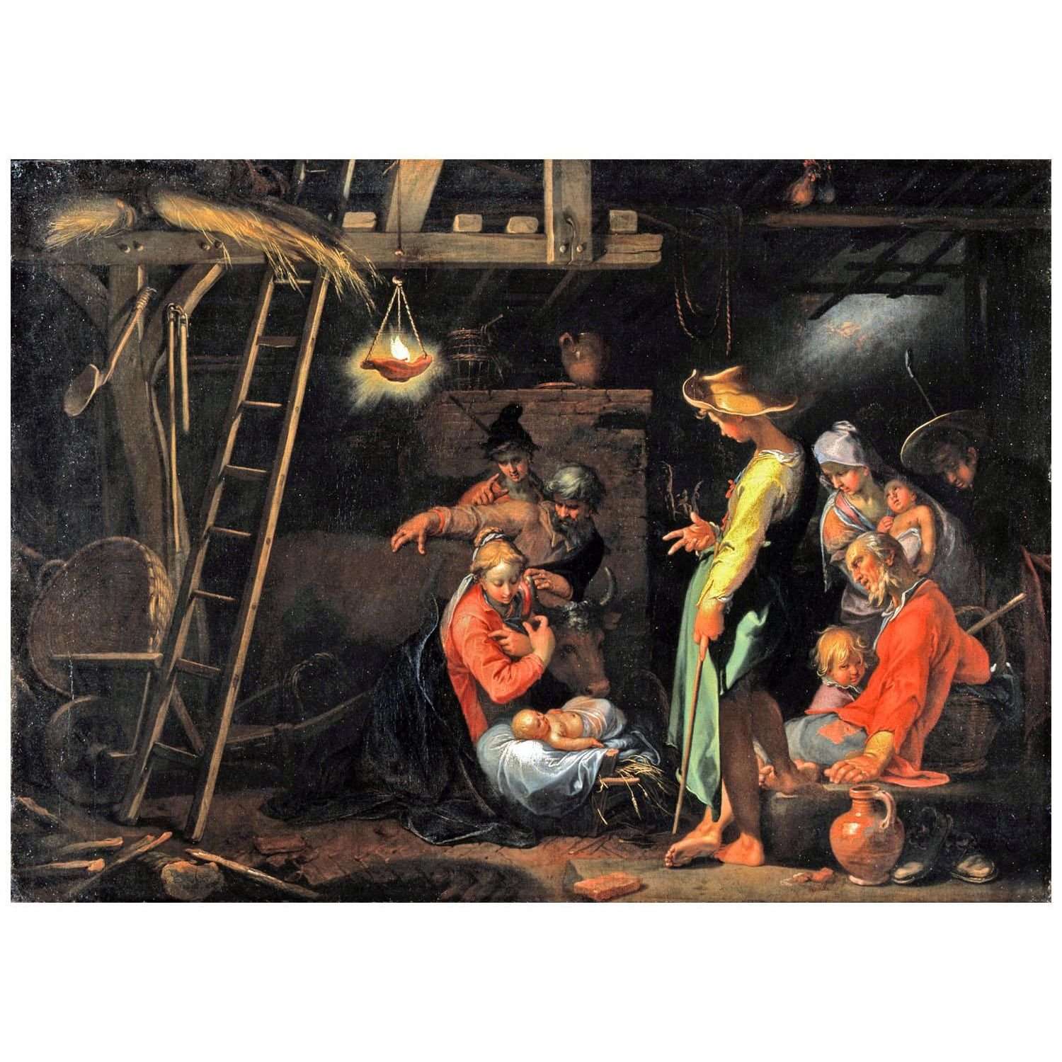  Abraham Bloemaerts. The Adoration of the Shepherds. 1605. Gemaldegalerie Berlin