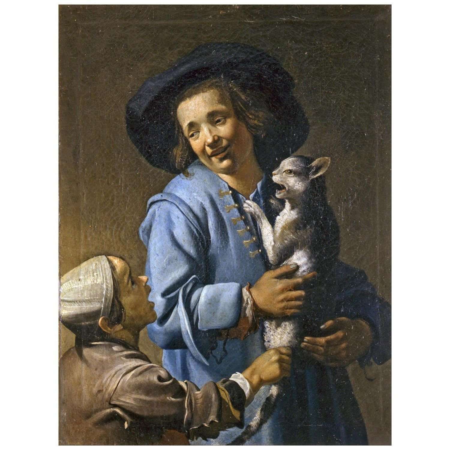  Abraham Bloemaerts. Youths Playing with the Cat. 1620. Fondazione Musei Senesi Siena