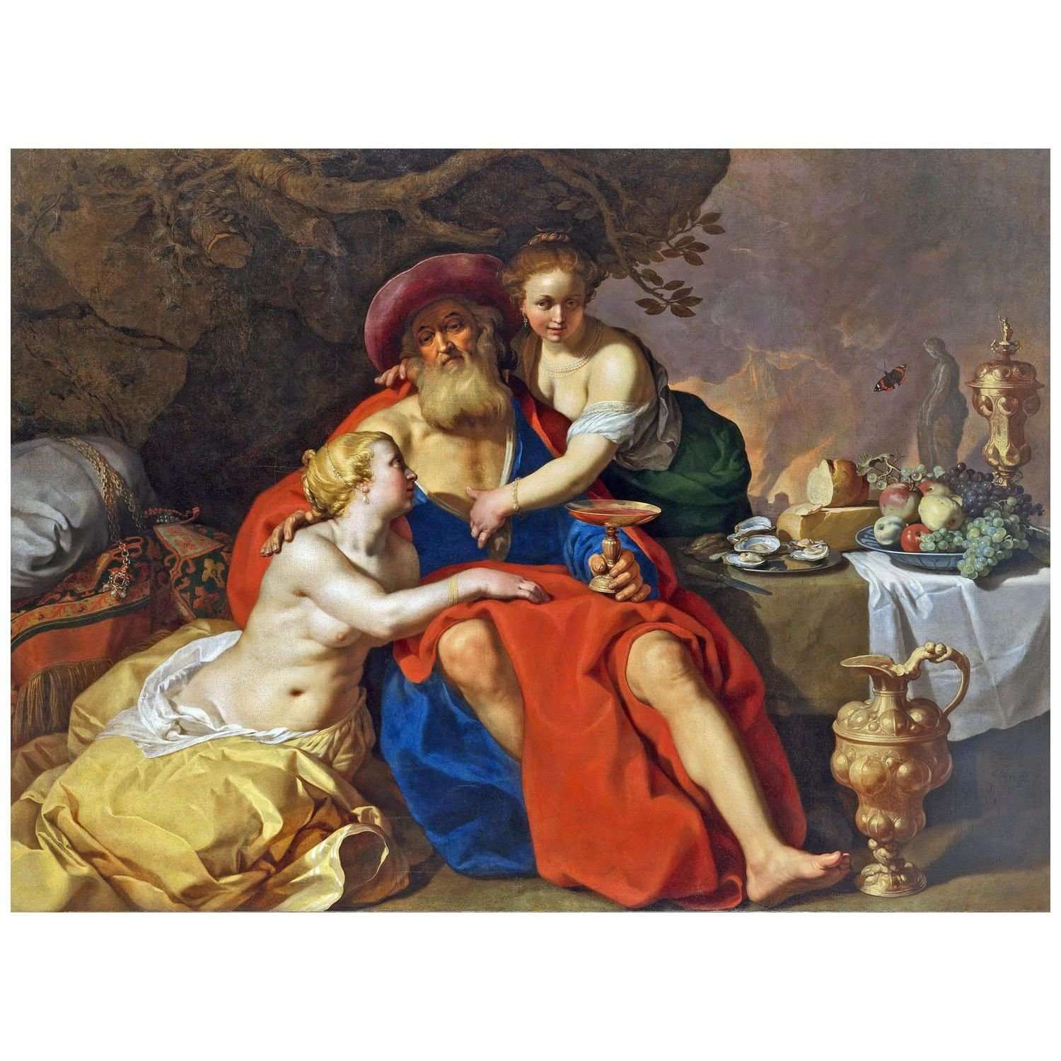  Abraham Bloemaerts. Lot with His Daughters. 1624. Leiden Collection