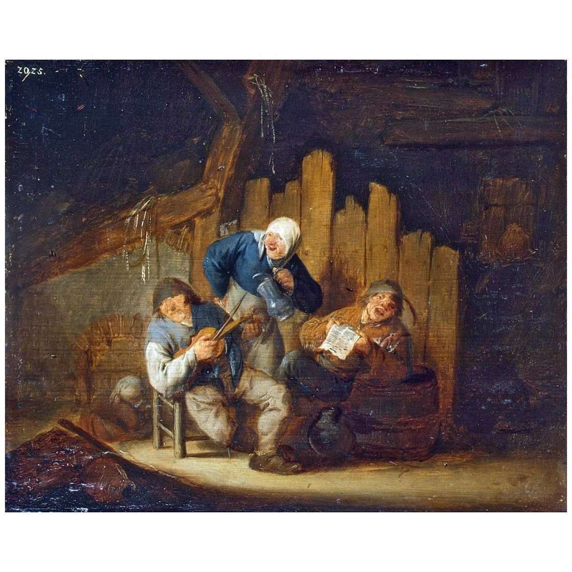   Adriaen van Ostade. Sense of Hearing. 1635. Hermitage Museum