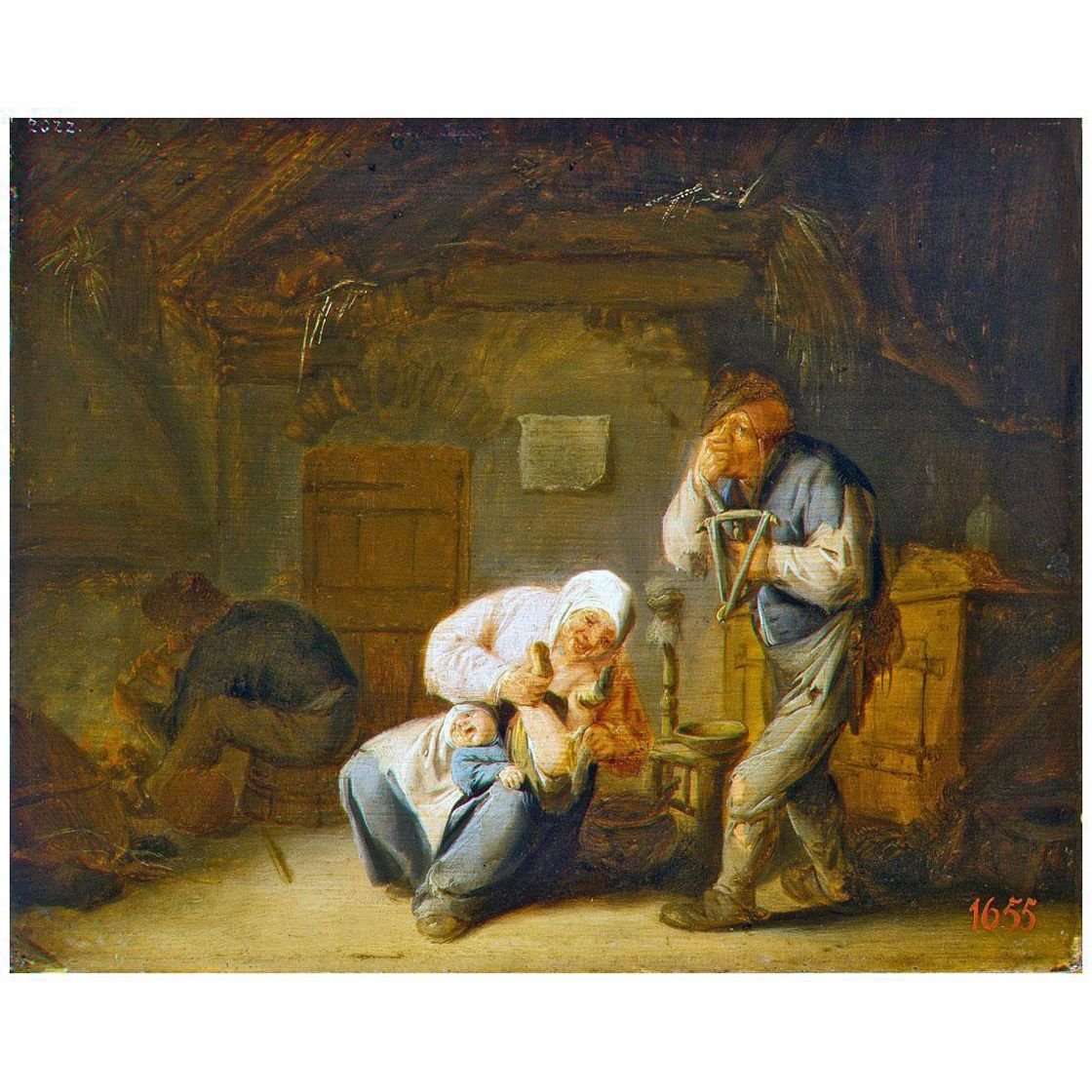   Adriaen van Ostade. Sense of Smell. 1635. Hermitage Museum