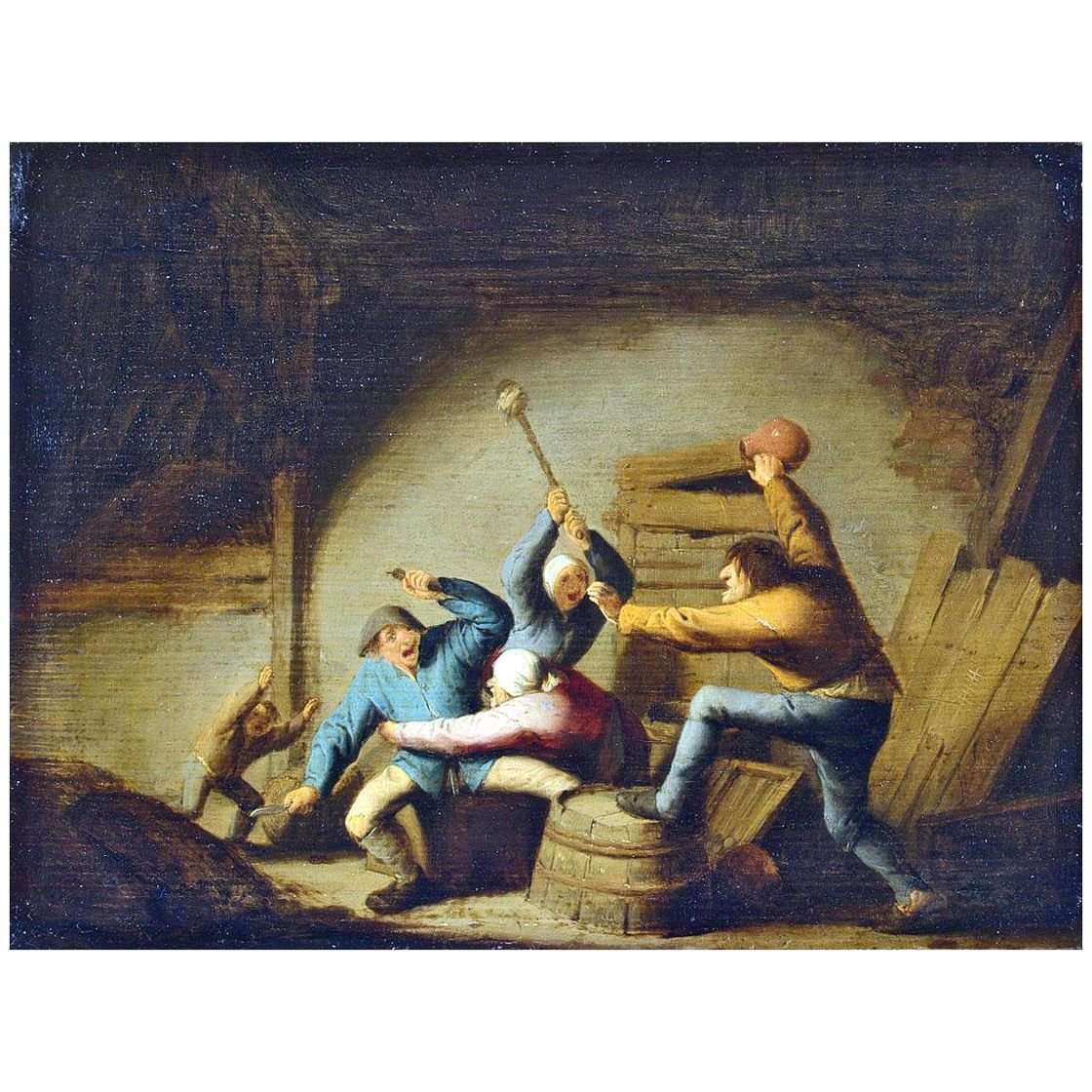   Adriaen van Ostade. A Fight. 1637. Hermitage Museum