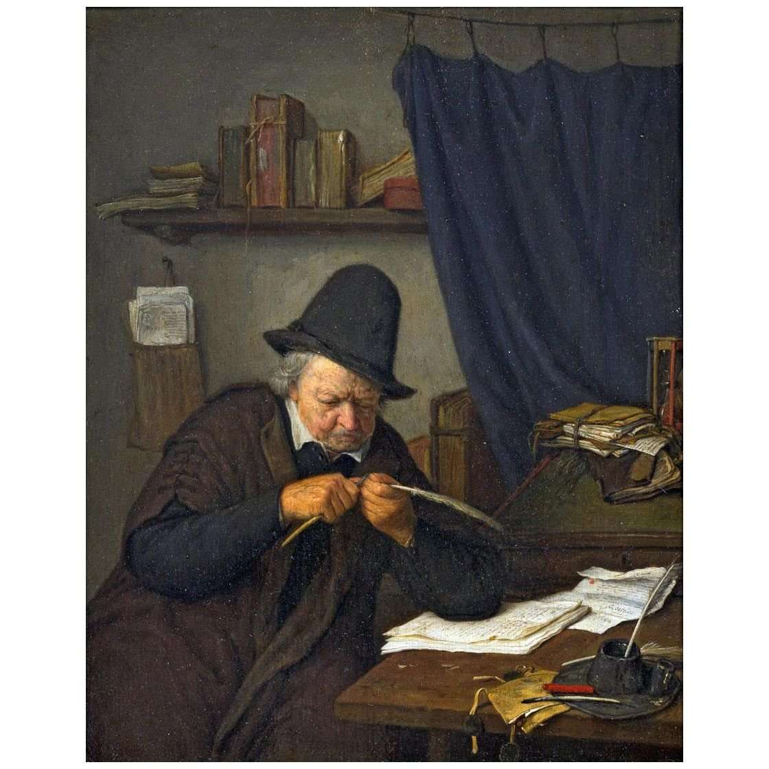  Adriaen van Ostade. Lawyer at His Desk. 1664. Nationalmuseum Stockholm