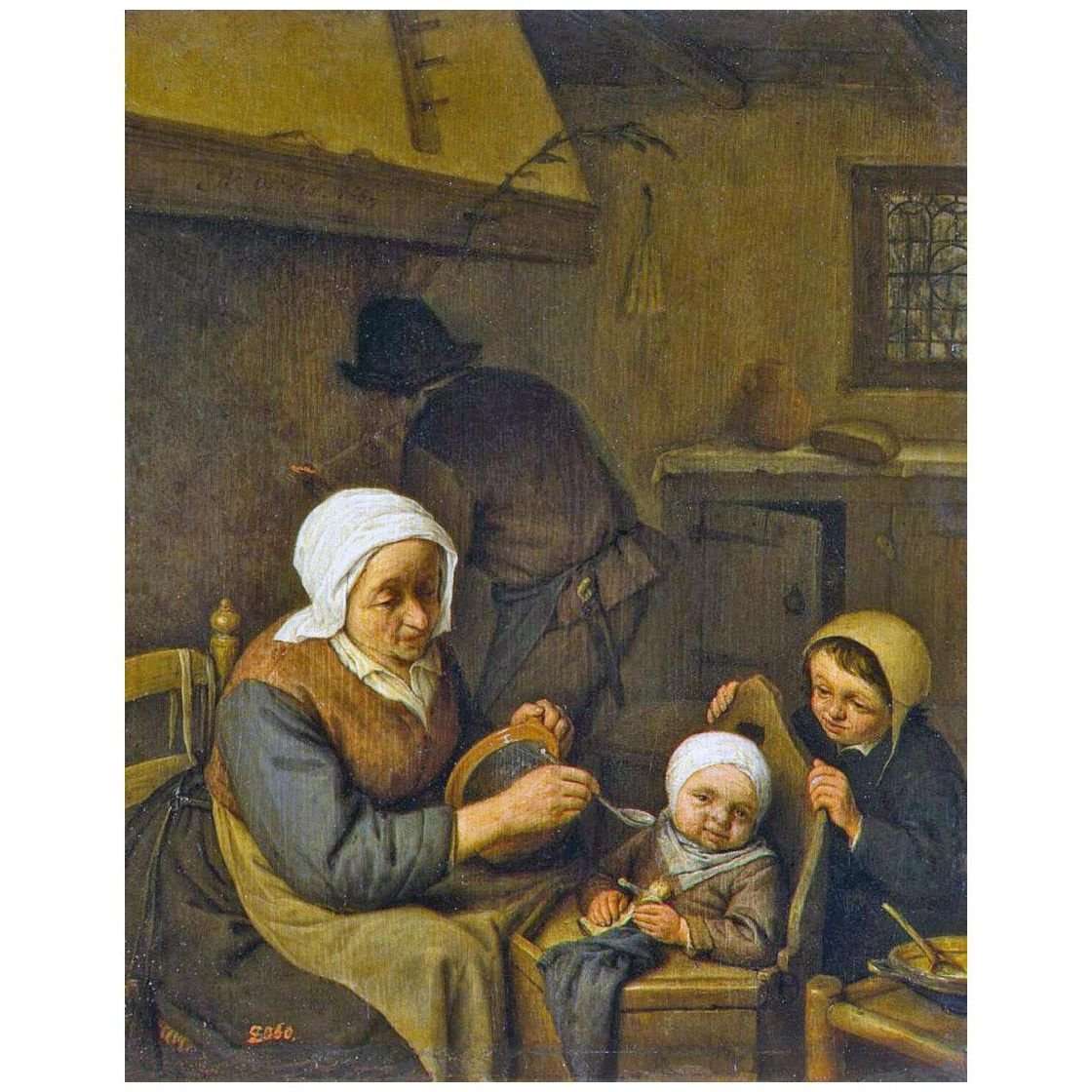   Adriaen van Ostade. Peasant Family. 1667. Hermitage Museum