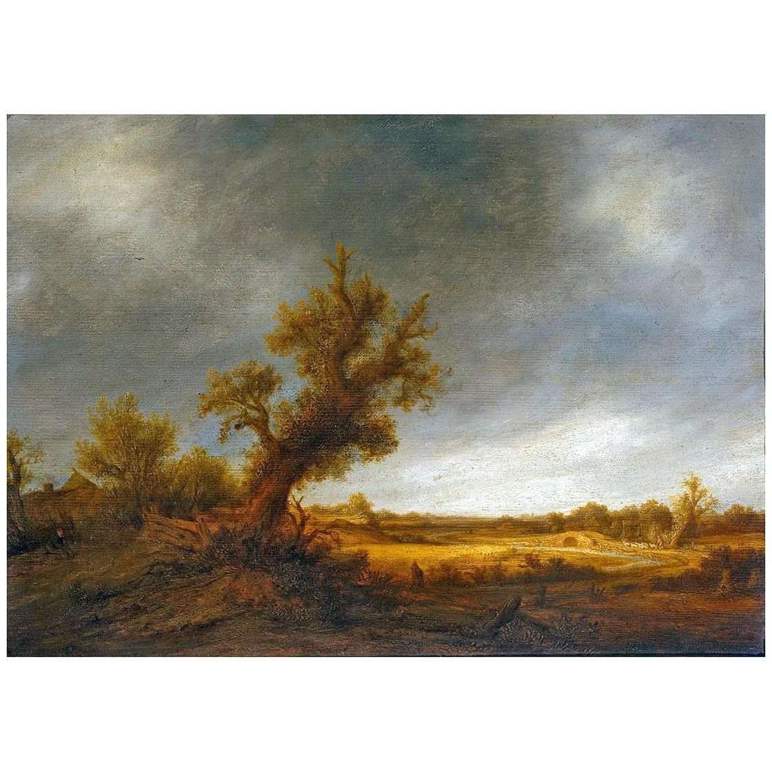   Adriaen van Ostade. Landscape with an Old Oak. Rijkmuseum