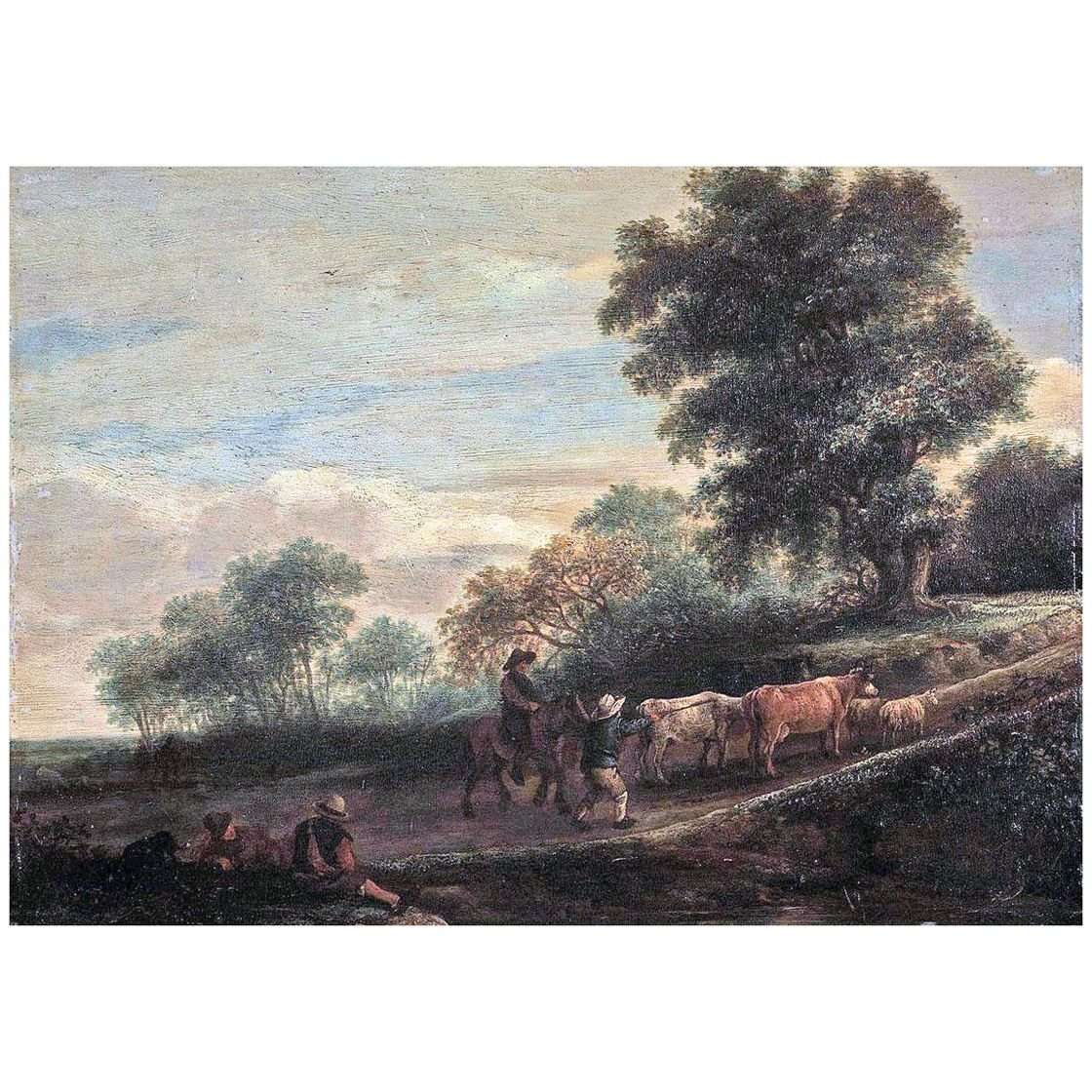   Adriaen van Ostade. Landscape with Shepherds and Cattle. Hermitage Museum