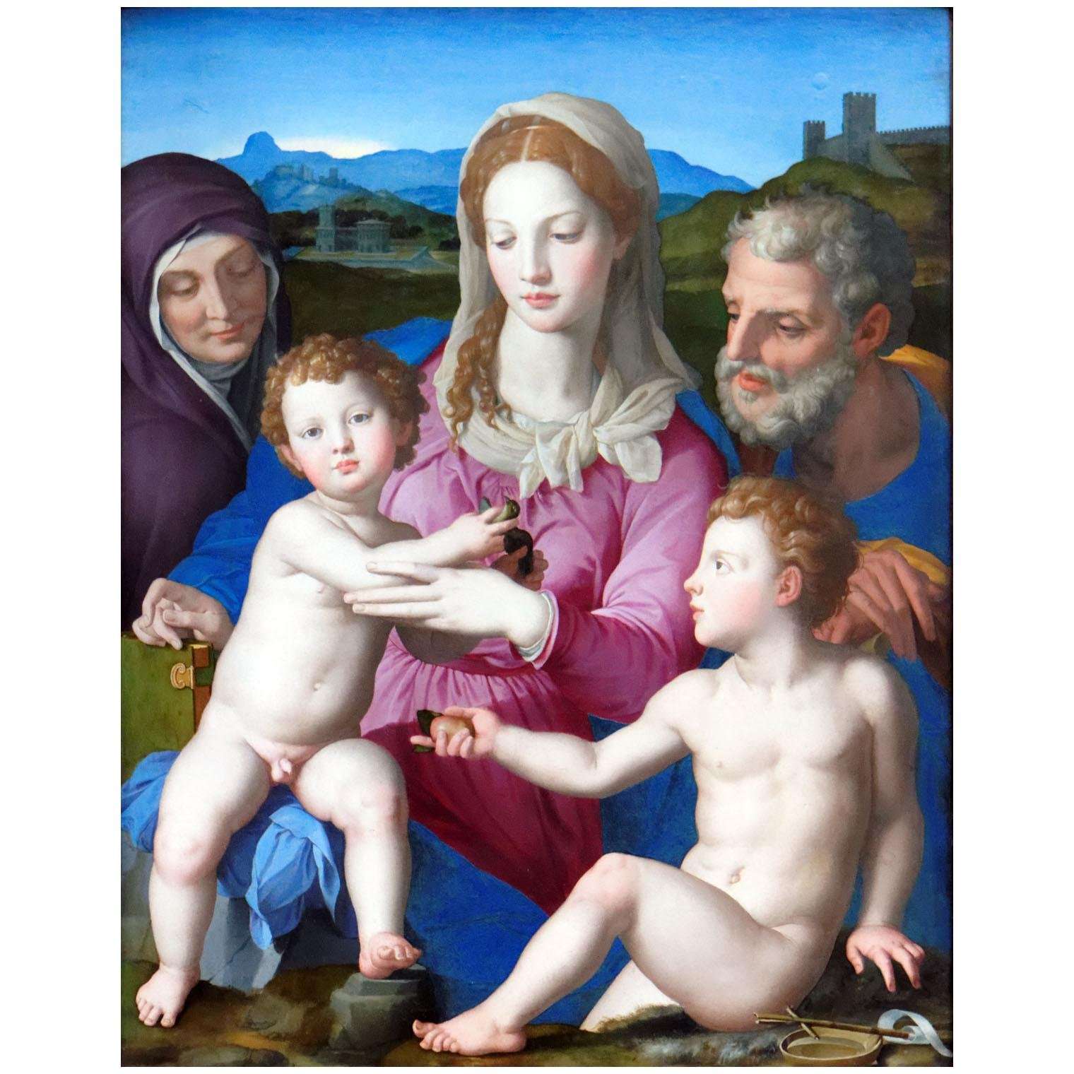  Agnolo Bronzino. Sacra Famiglia con Sant'Anna e Giovanni Battista. 1550. KHM Wien