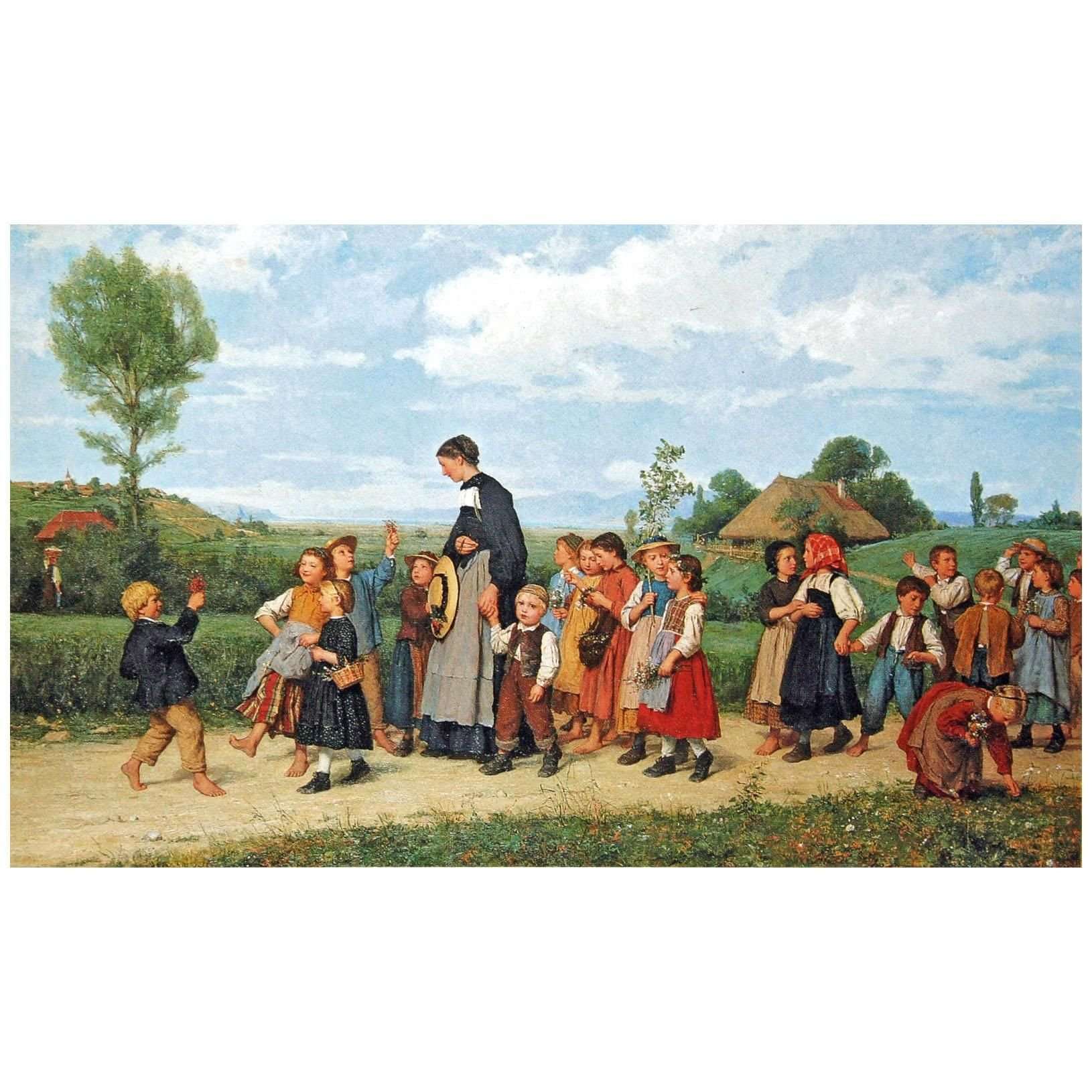 Albert Anker. Schulspaziergang. 1872. Sammlung Christoph Blocher