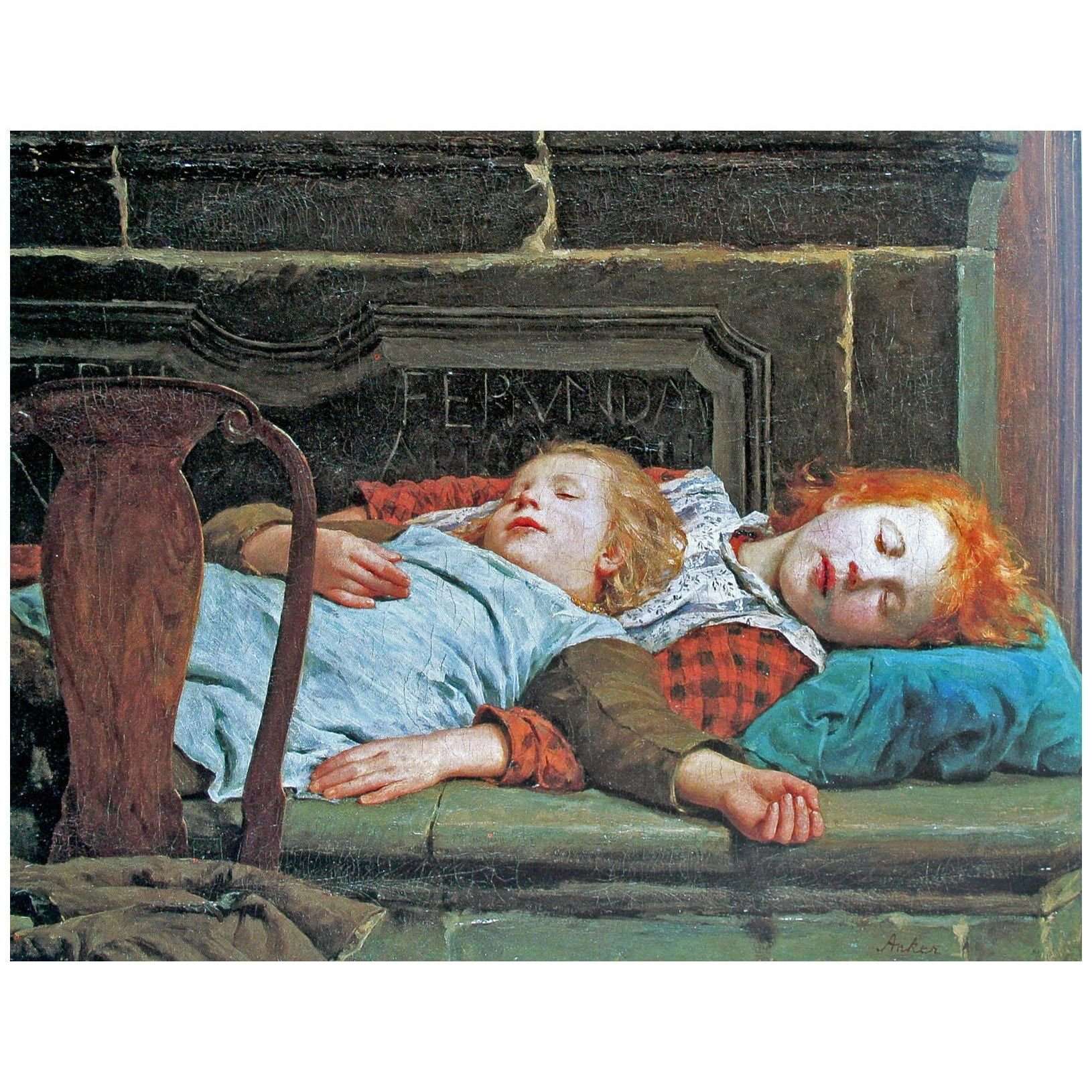  Albert Anker. Zwei schlafende M?dchen. 1895. Kunsthaus Z?rich