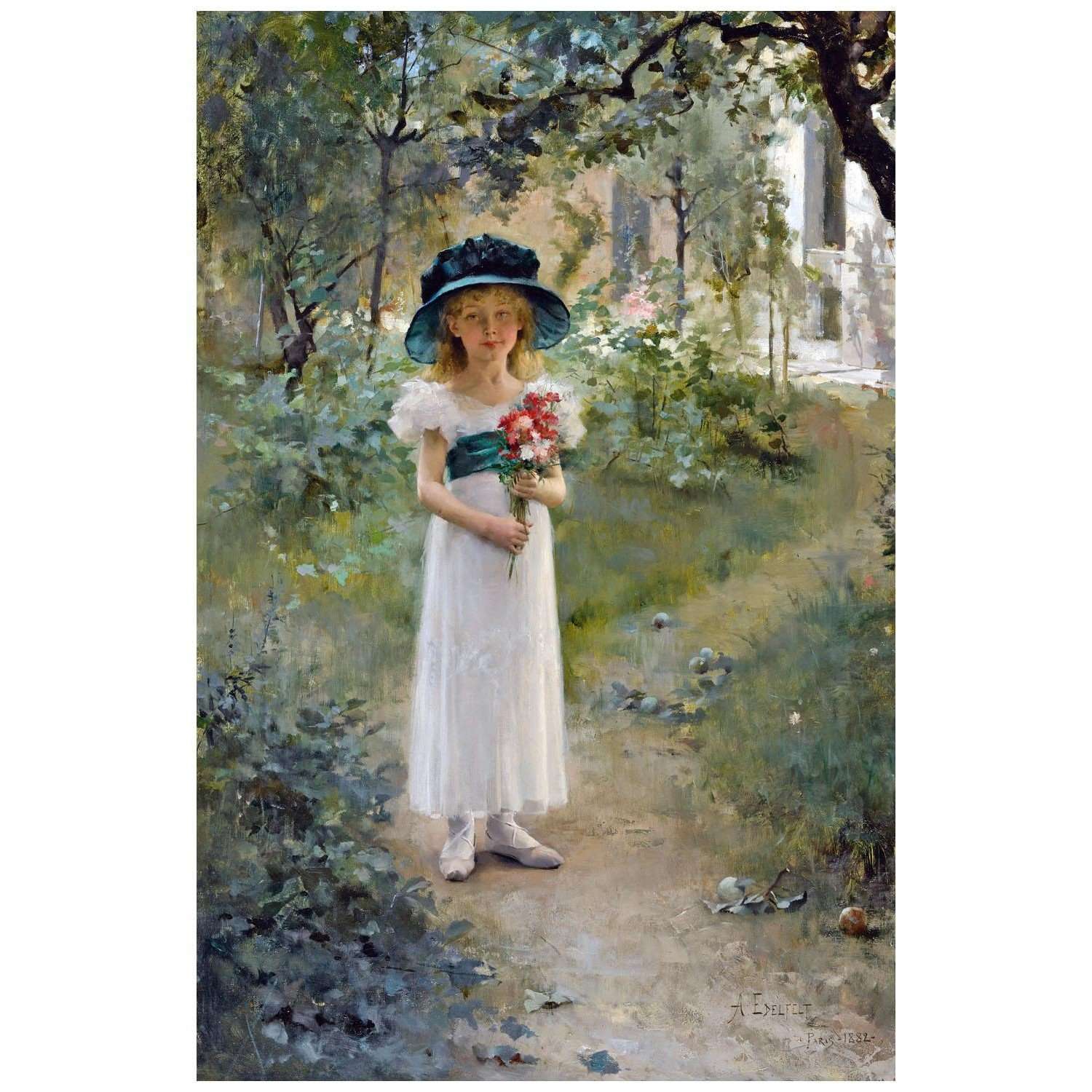  Albert Edelfelt. In the Garden. 1882. Private collection