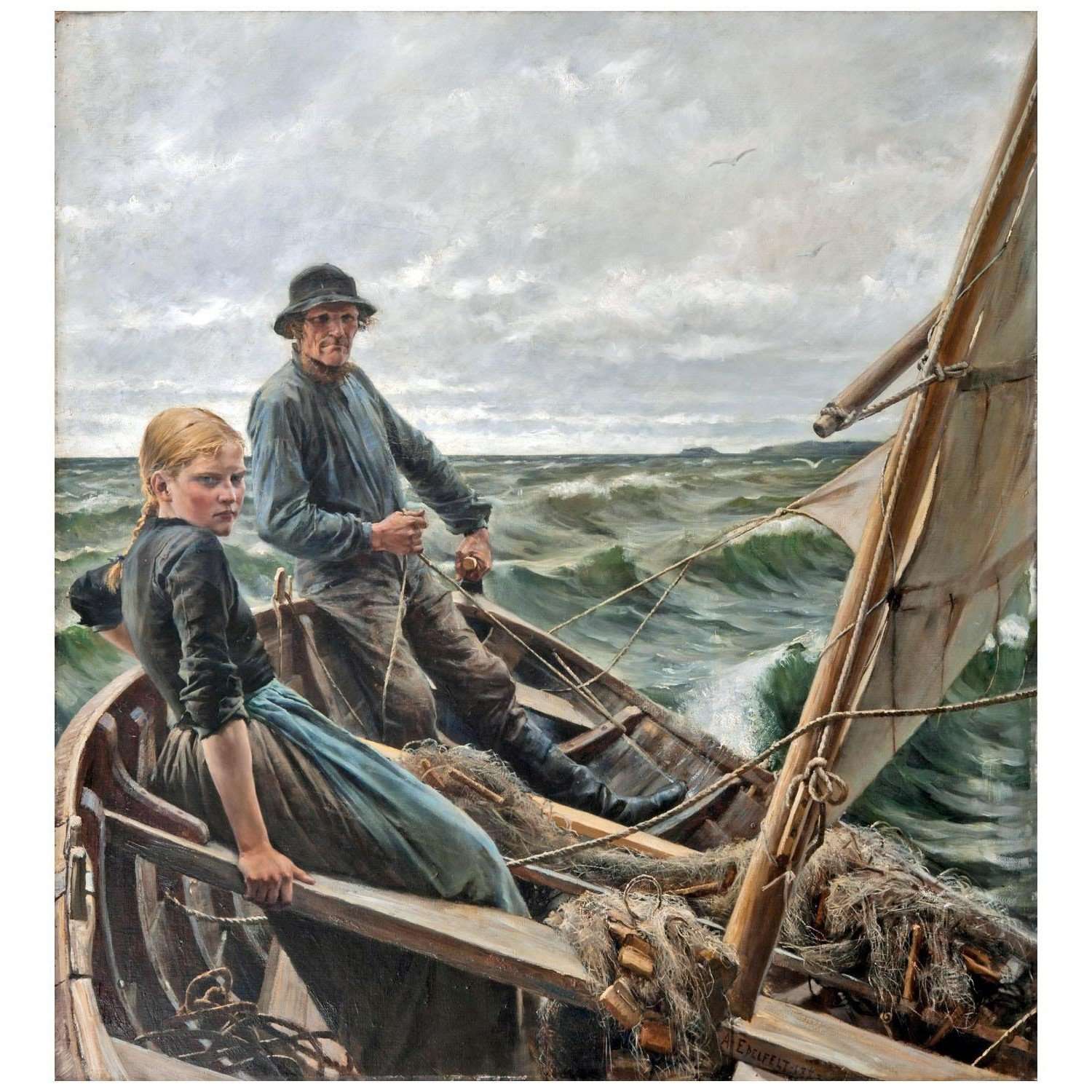  Albert Edelfelt. At Sea. 1883. Gothenburg Museum of Art