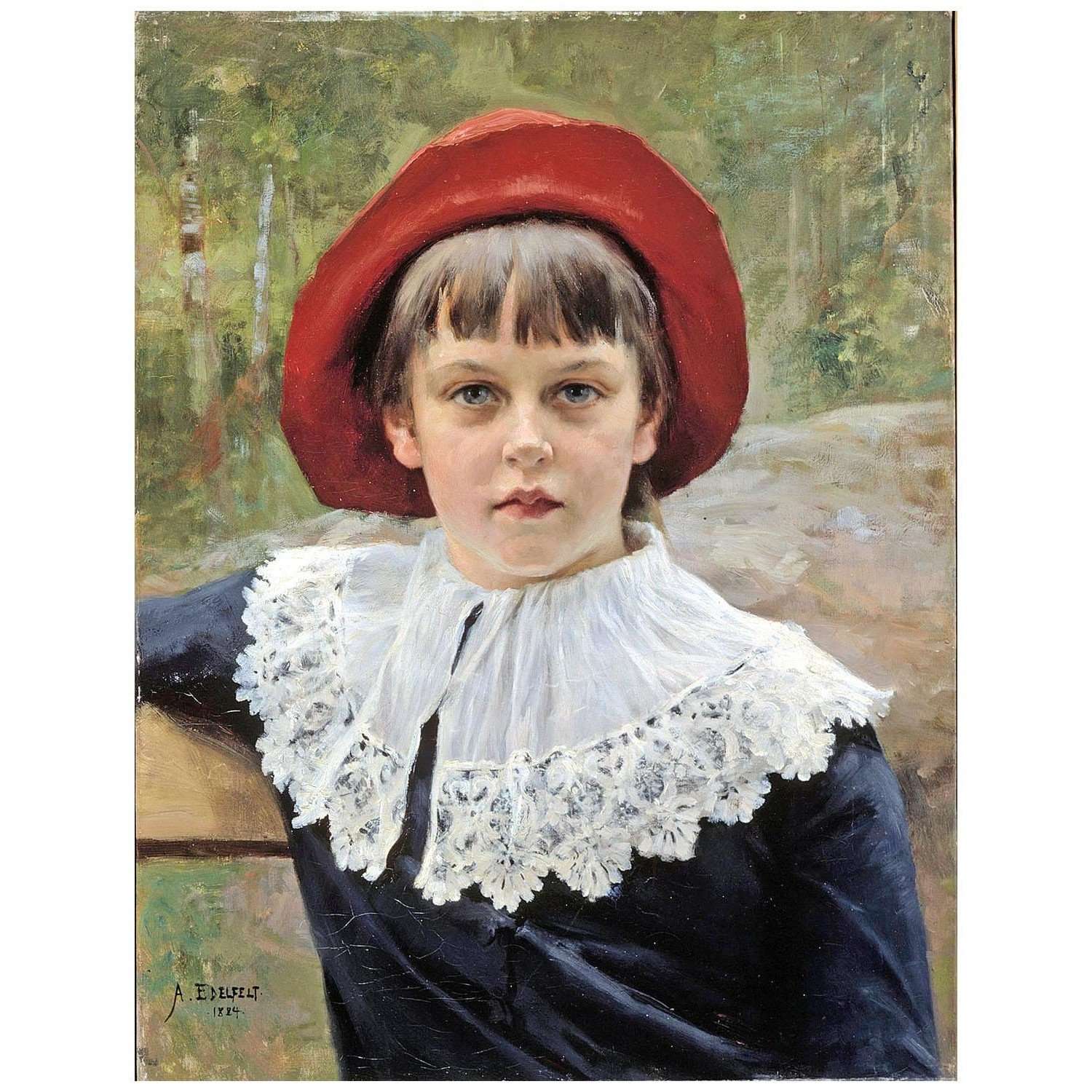  Albert Edelfelt. Artist's Sister Berta. 1884. Finnish National Gallery Helsinki
