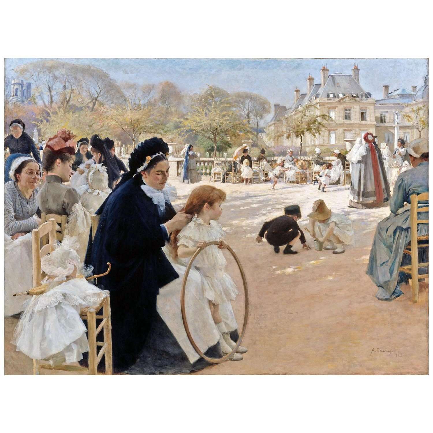  Albert Edelfelt. The Luxembourg Gardens. 1887. Ateneum Helsinki