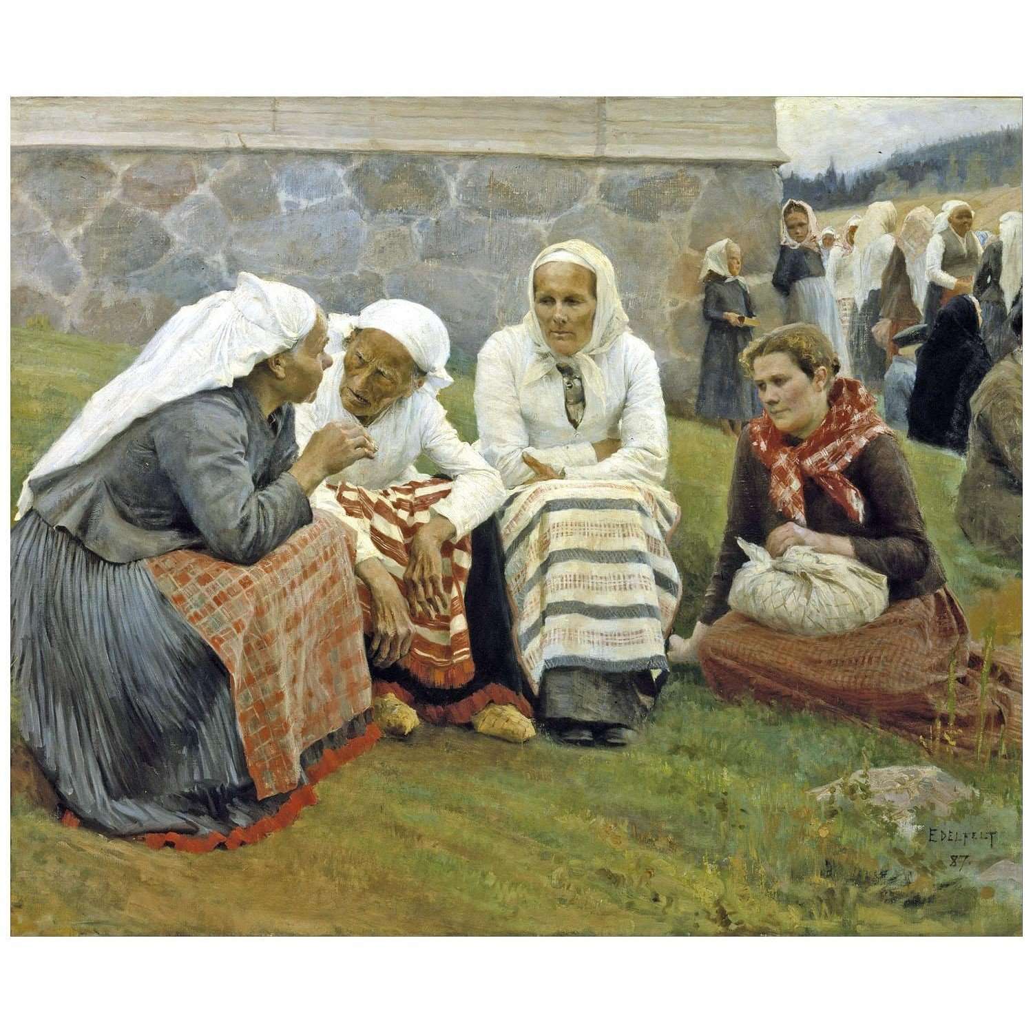  Albert Edelfelt. Women of Ruokolahti on the Church Hill. 1887. Ateneum Helsinki