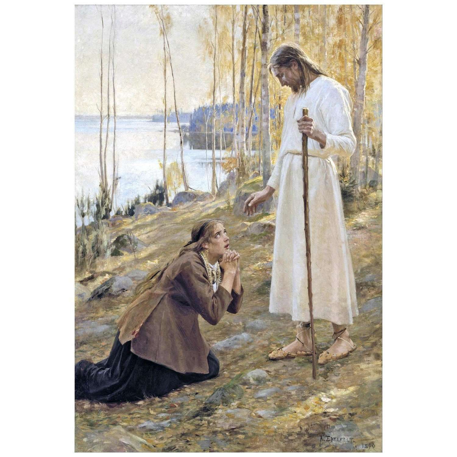  Albert Edelfelt. Christ and Mary Magdalene. 1890. Ateneum Helsinki