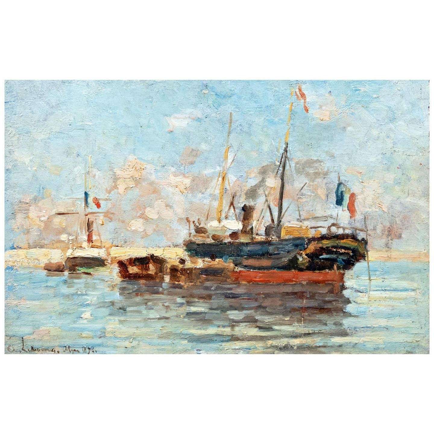  Albert Lebourg. Bateaux ? vapeur, Port d'Alger. 1892. MBA de Lyon