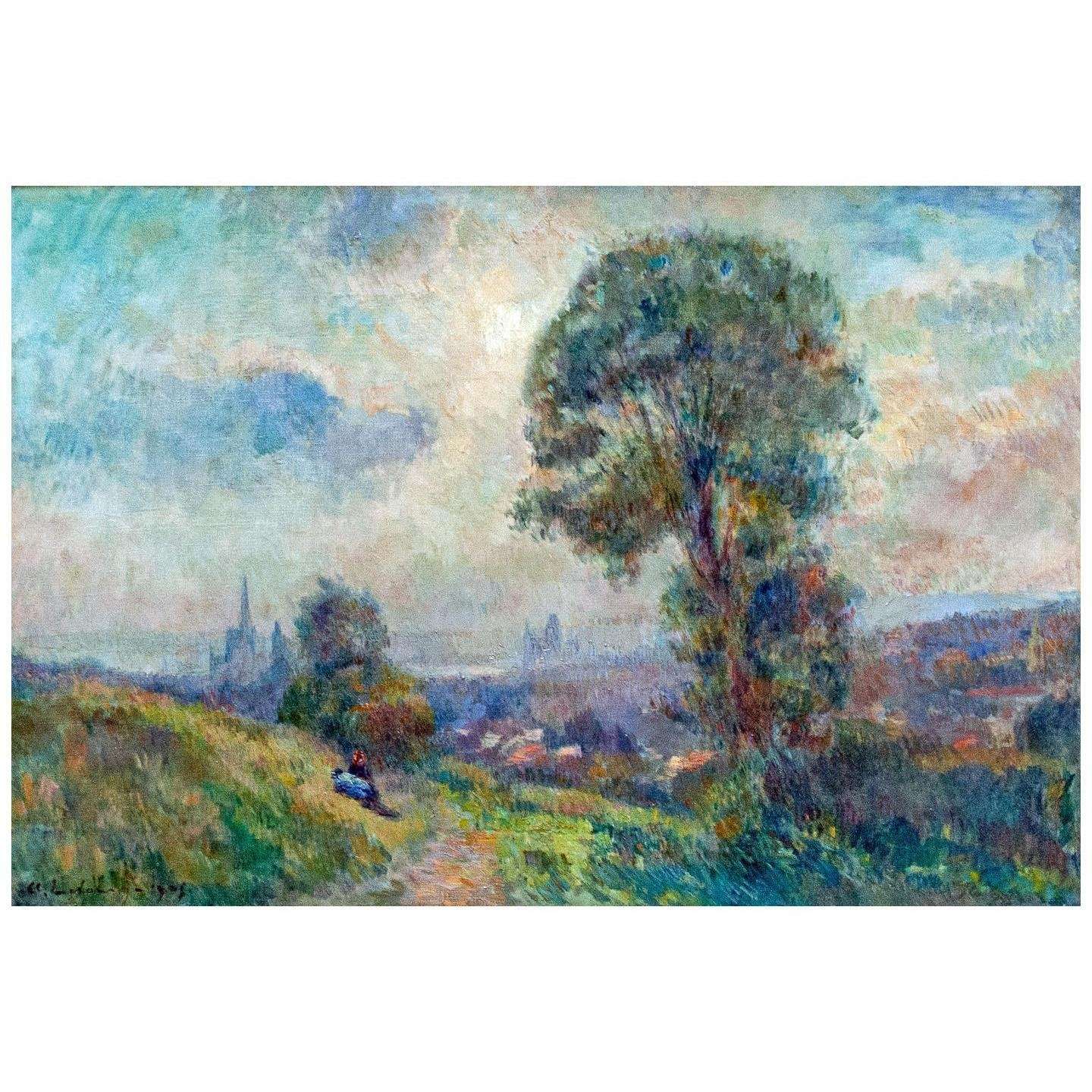  Albert Lebourg. Vue de Rouen depuis le mont Gargan. 1905. PdBA de Lille