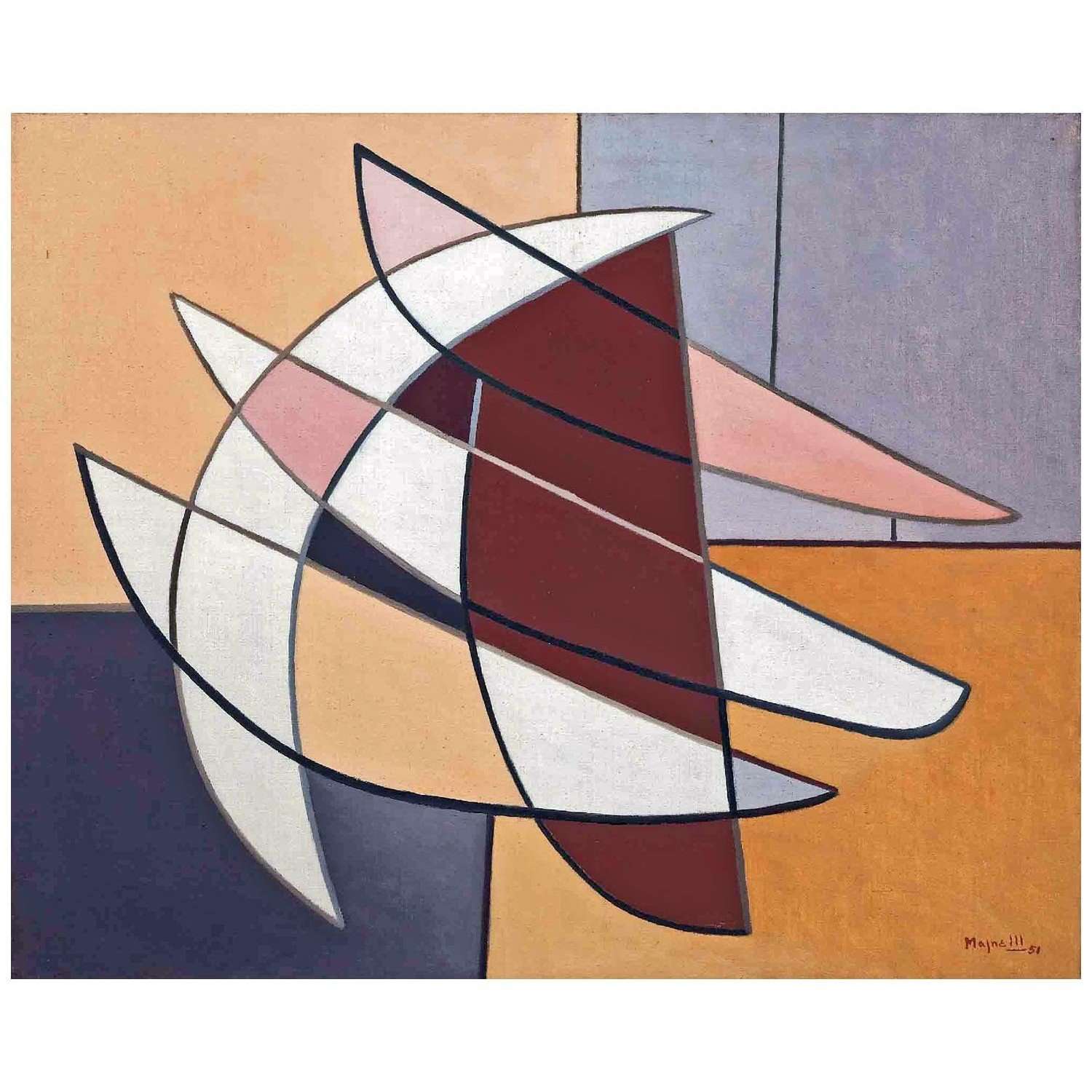  Alberto Magnelli. Composizione. 1951