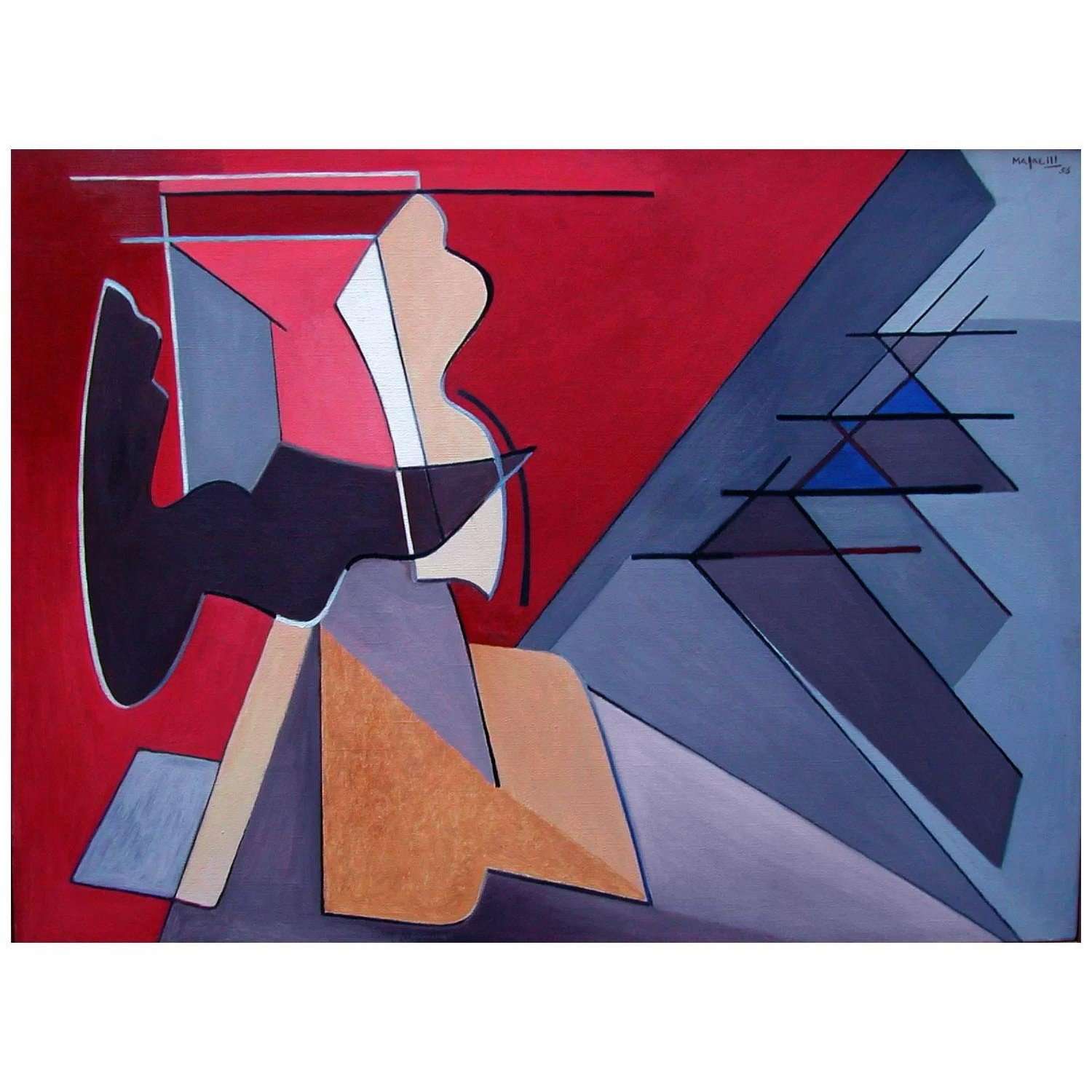  Alberto Magnelli. Contrasti violenti, 1956