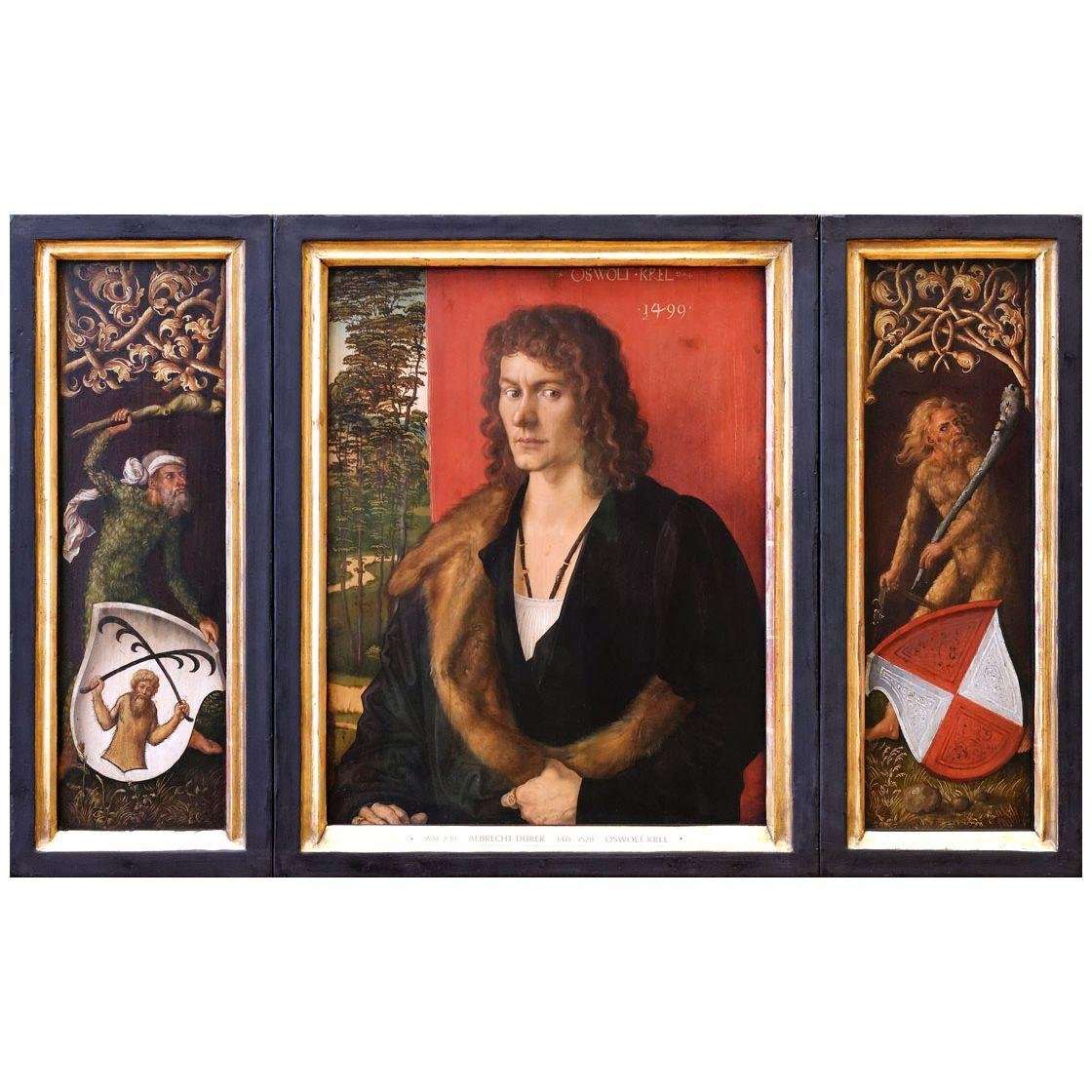  Albrecht Durer. Portrait of Oswolt Krel. 1499. Alte Pinakothek Munchen