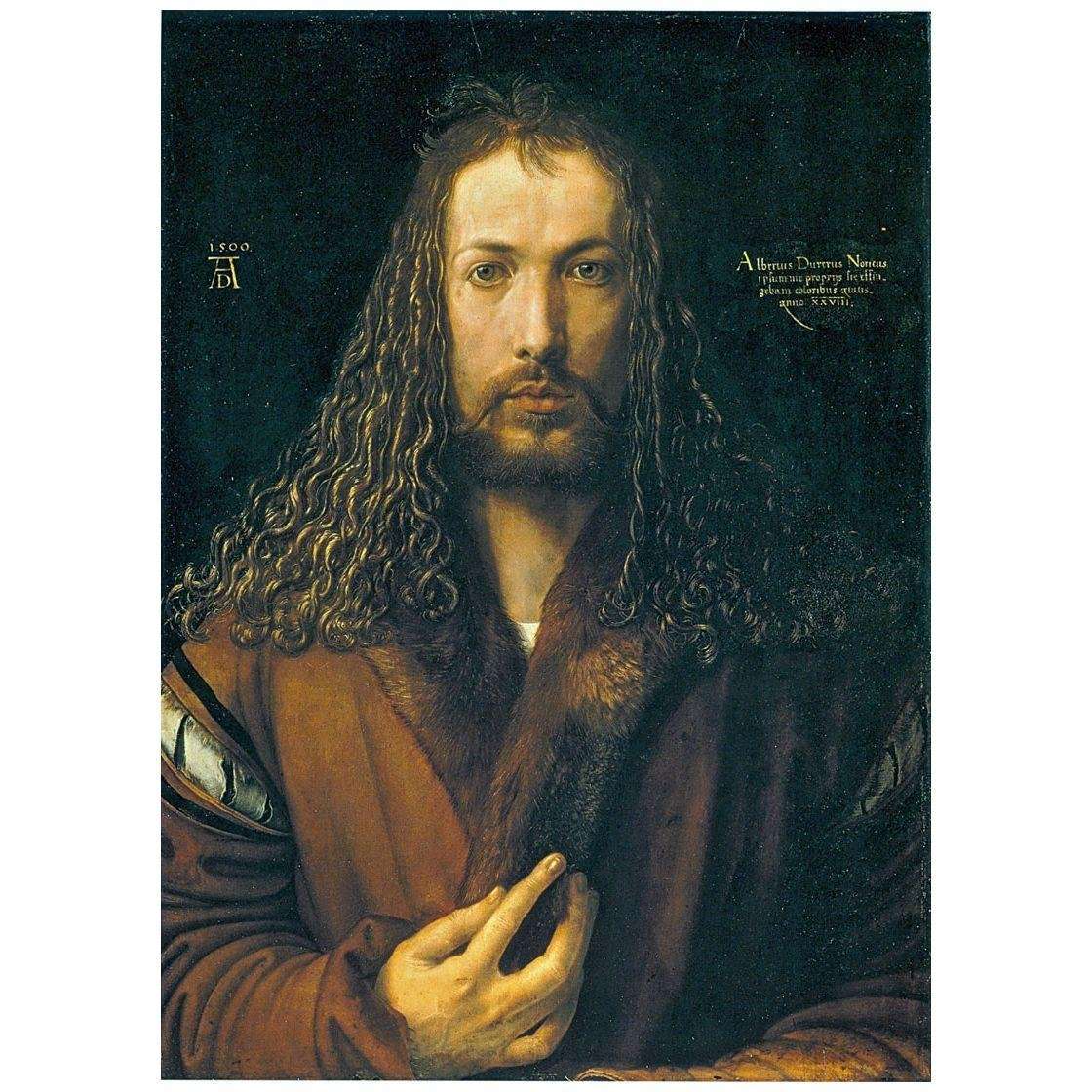  Albrecht Durer. Self-Portrait. 1500. Alte Pinakothek Munchen