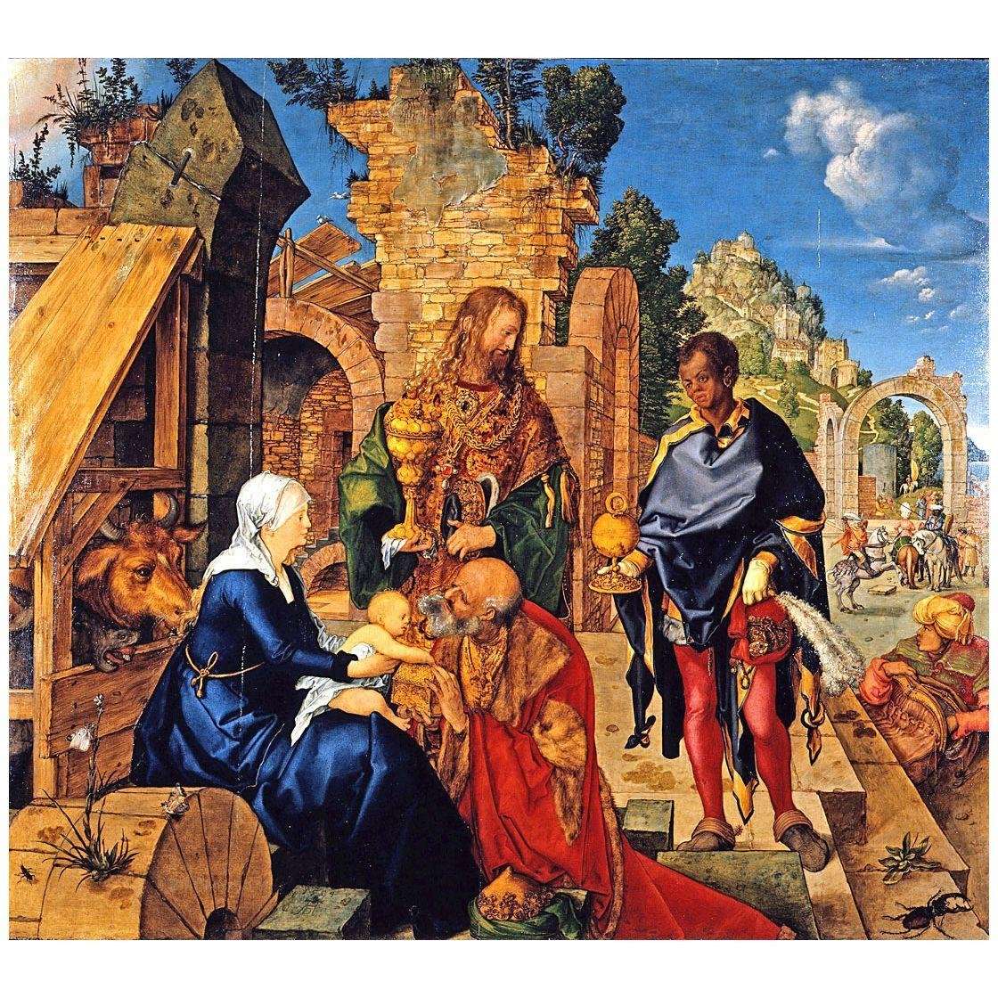  Albrecht Durer. Adoration of the Magi. 1504. Uffizi Firenze