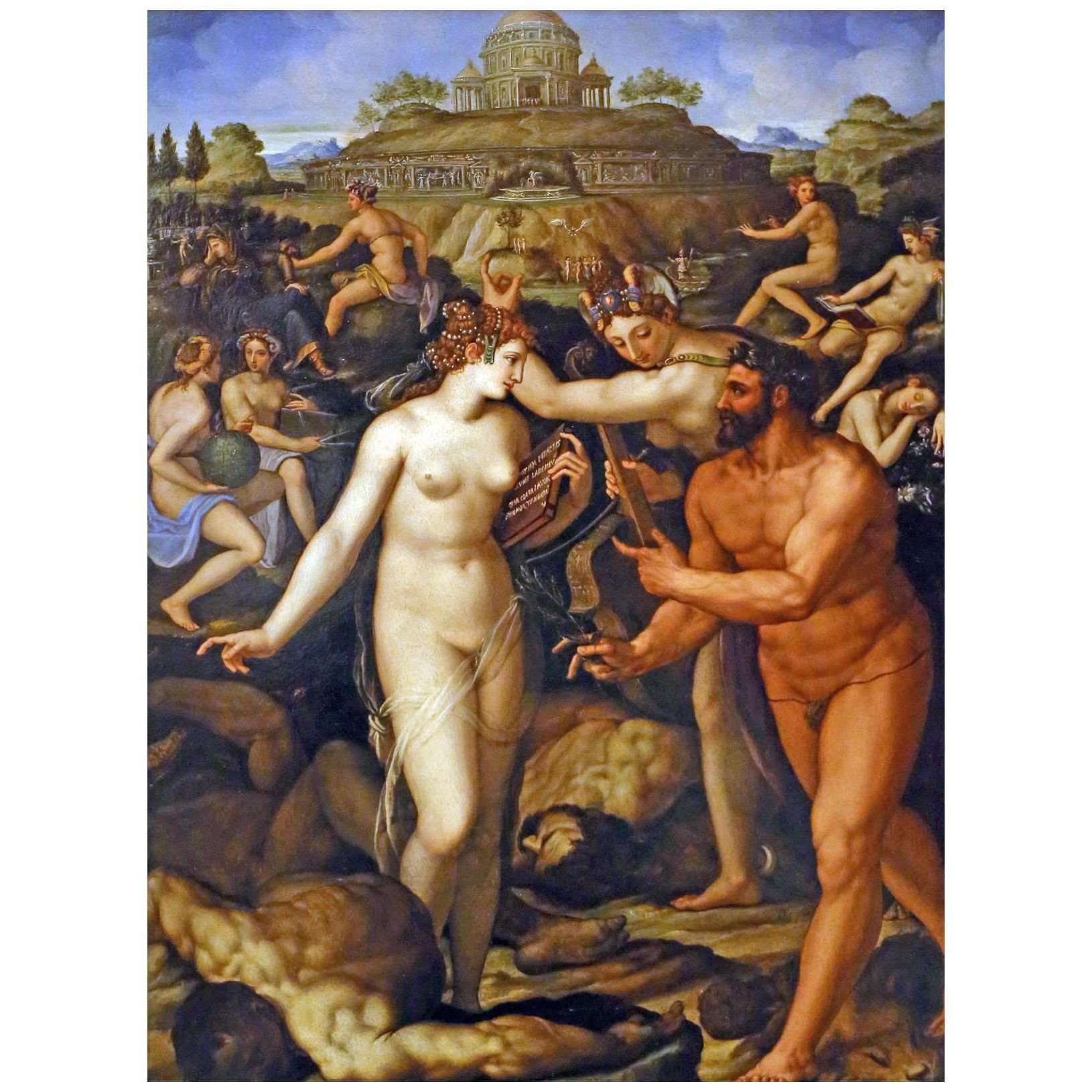  Alessandro Allori. Ercole coronato dalle muse. 1568. Galleria degli Uffizi
