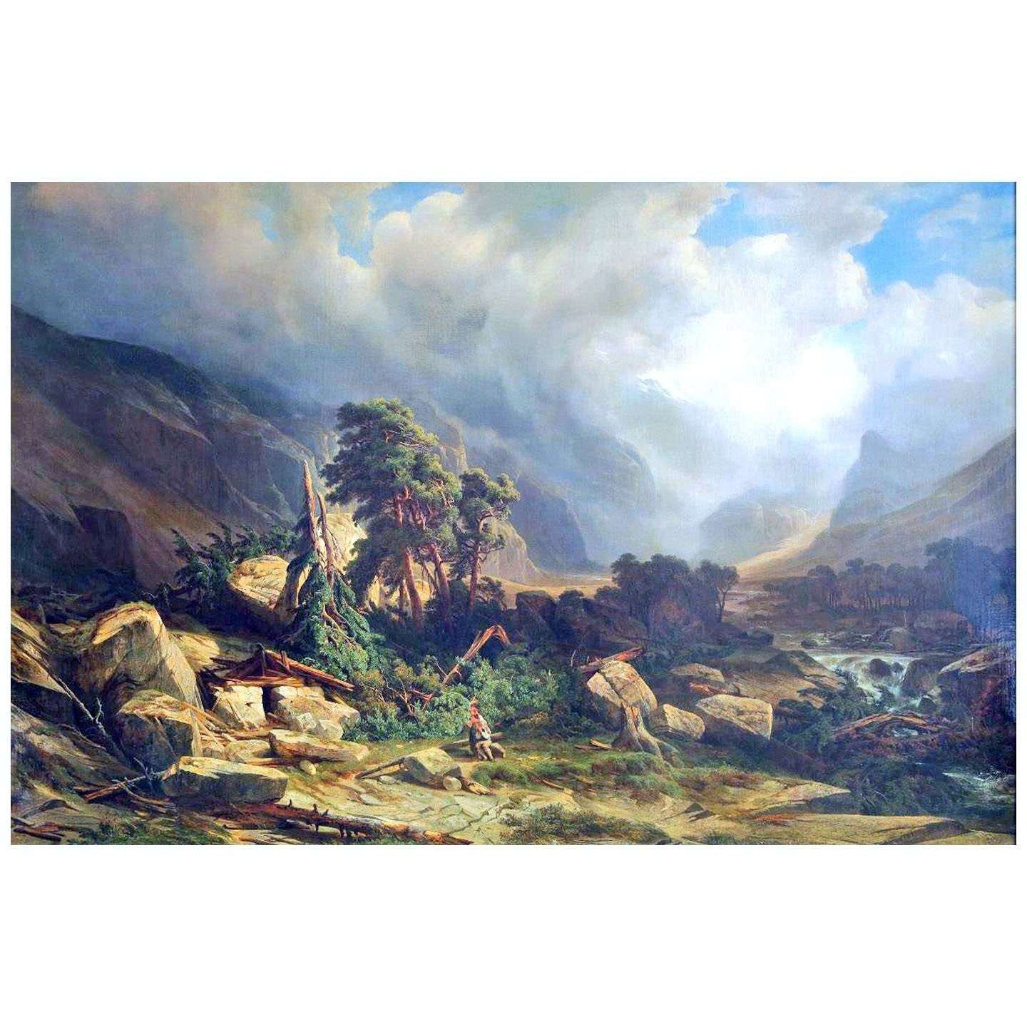  Alexandre Calame. L'?boulement (apr?s l'orage). 1841. Kunsthaus Z?rich