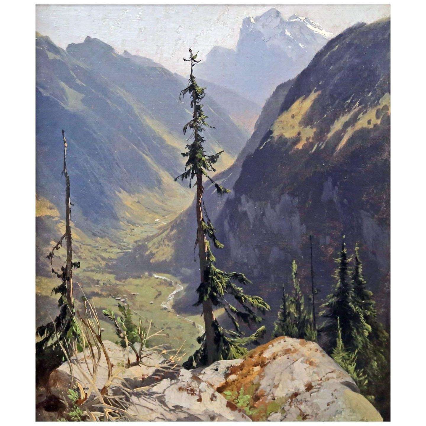  Alexandre Calame. La vall?e de L?tsch avec le Wetterhorn. 1844. Kunstmuseum Winterthur