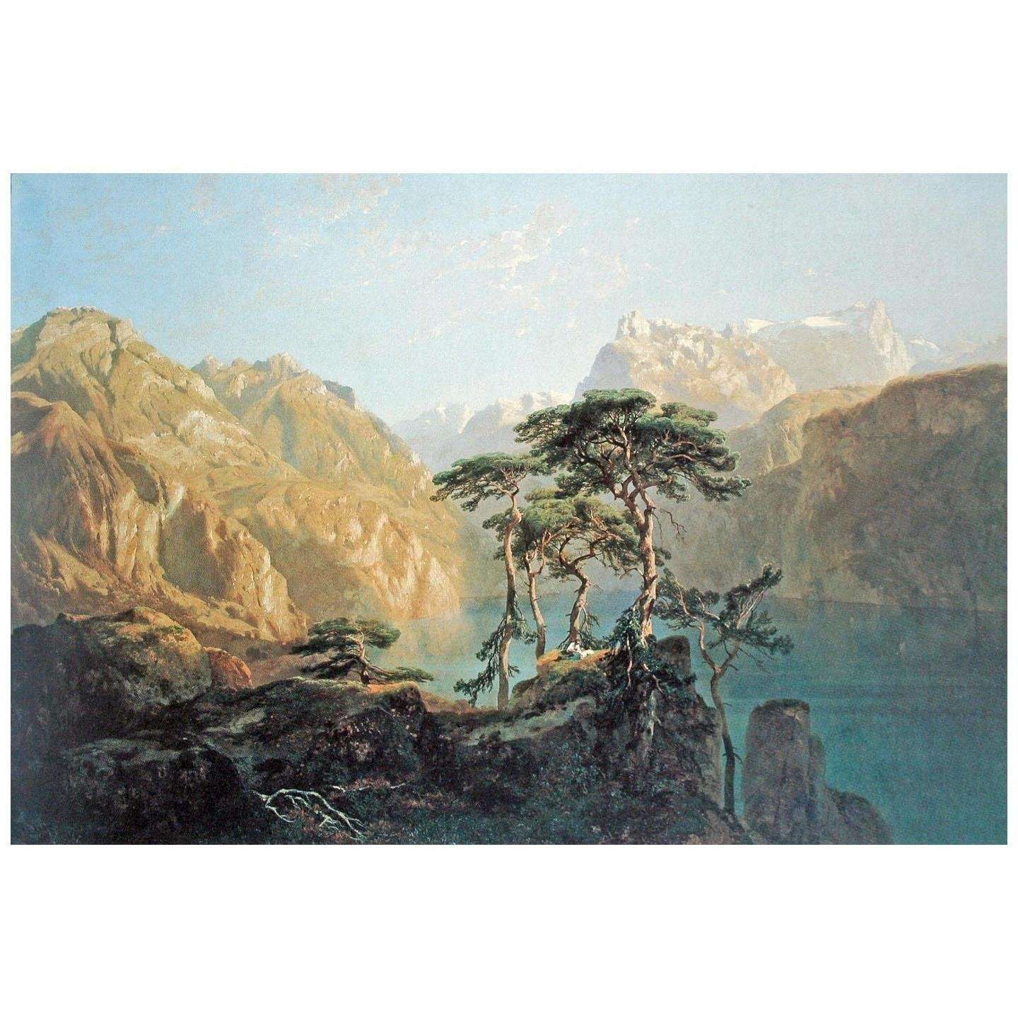  Alexandre Calame. Vue du lac des Quatre-Cantons. 1851. Mus?e d'art, Neuch?tel