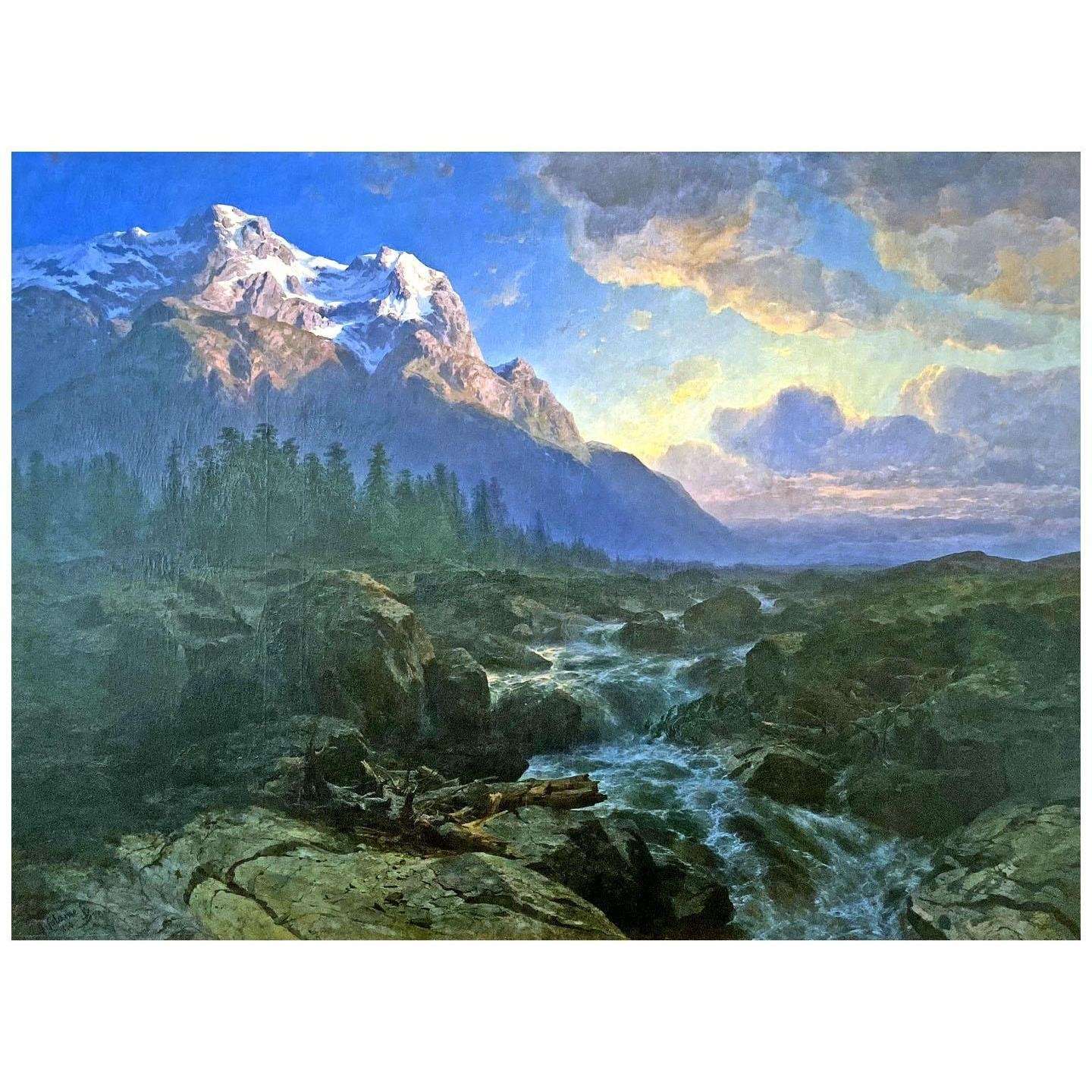  Alexandre Calame. La vall?e de Rosenlaui avec le Wetterhorn. 1856. Kunstmuseum Basel