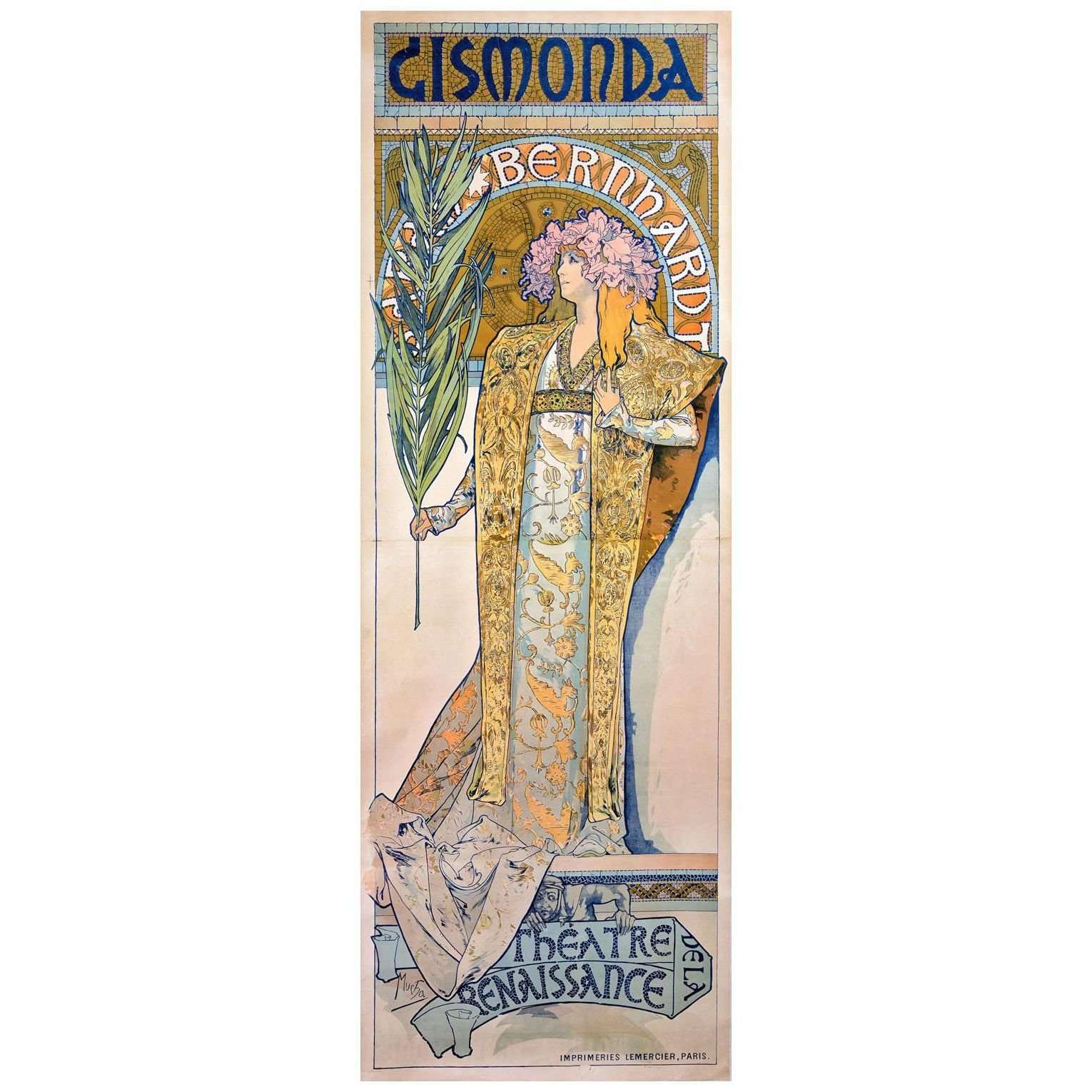  Alfons Mucha. Gismonda. 1894. Color lithograph