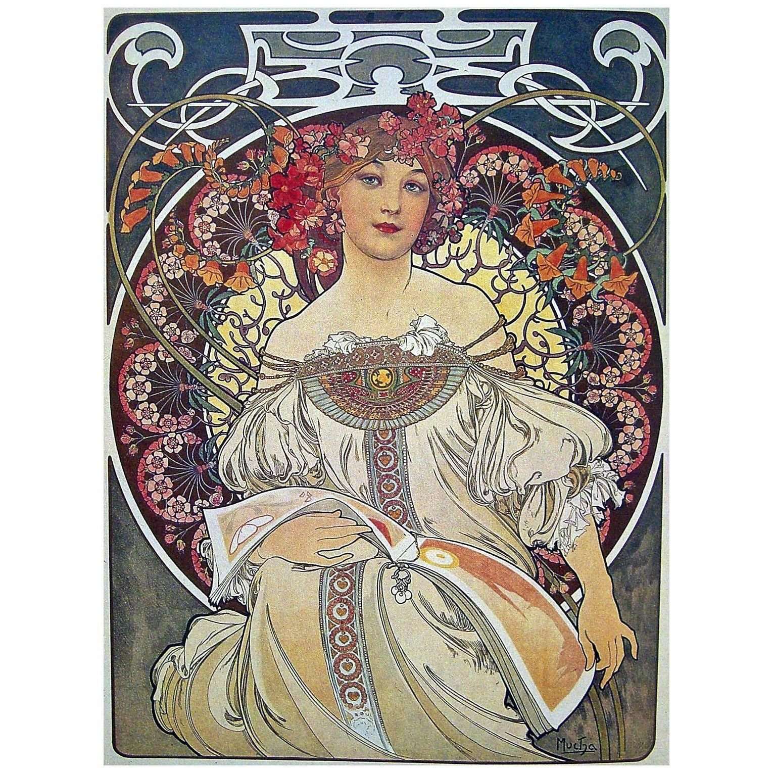  Alfons Mucha. Reverie. 1897. Color lithograph