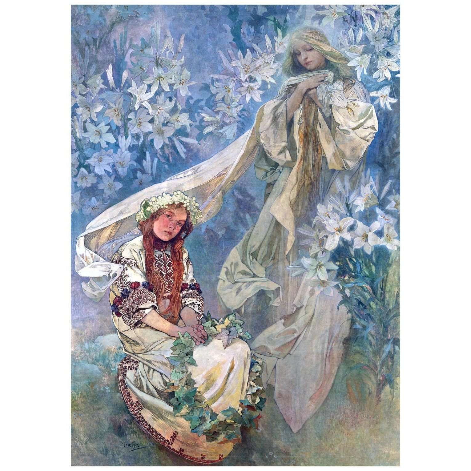  Alfons Mucha. Madonna of the Lilies. 1905. Mucha Museum Prague