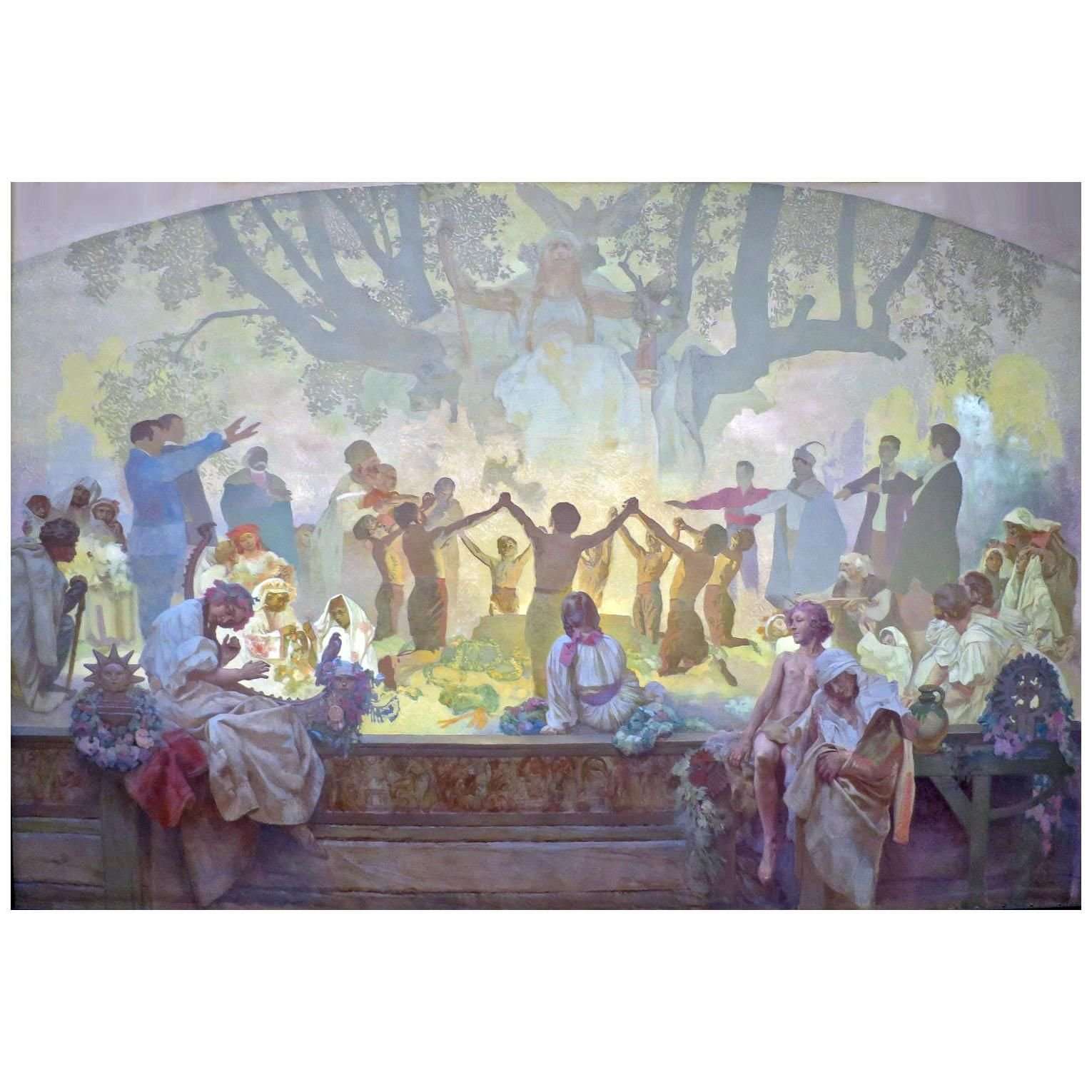  Alfons Mucha. The Oath of Omladina. 1926. Z?mek Moravsky Krumlov