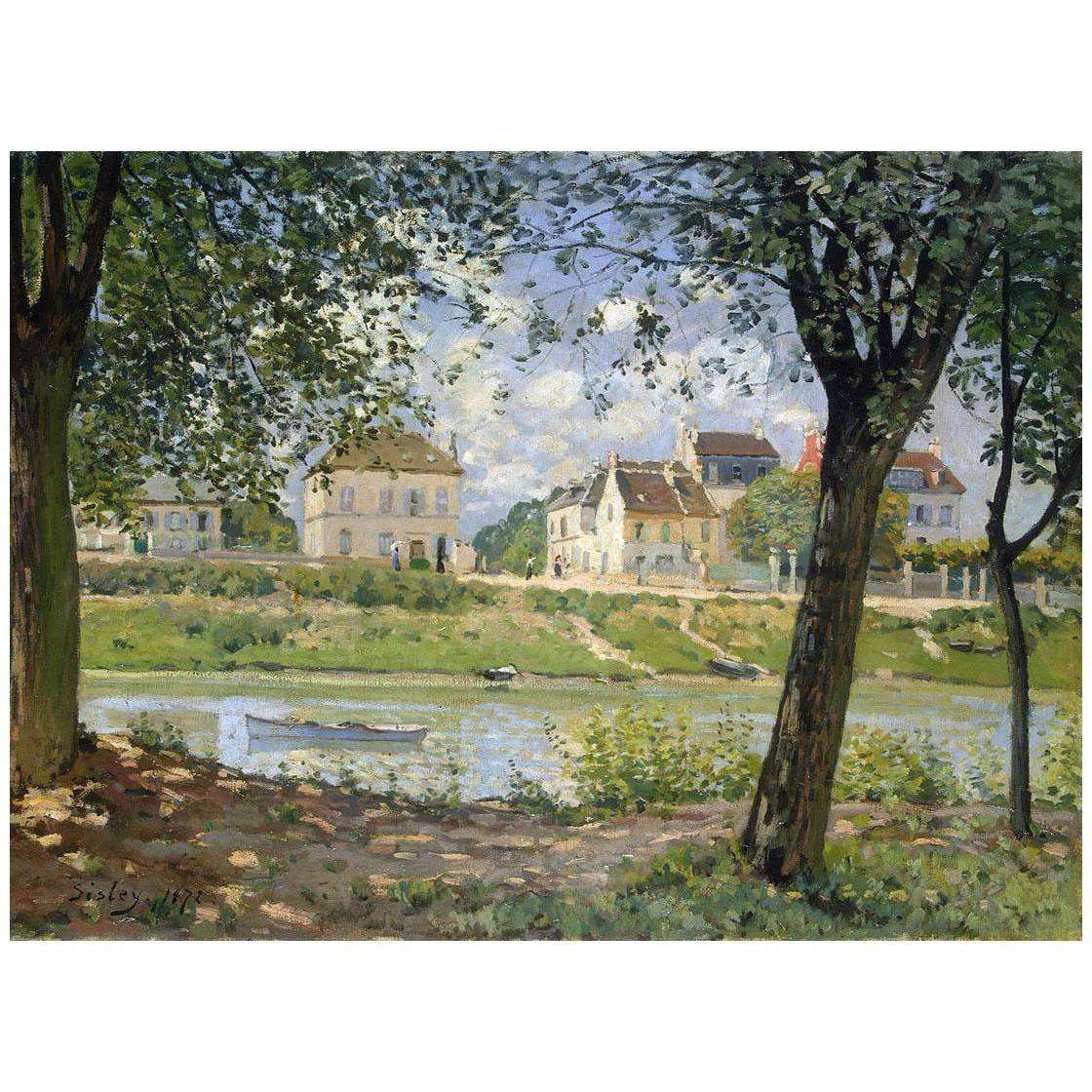  Alfred Sisley. Village au bord de la Siene. 1872. Hermitage