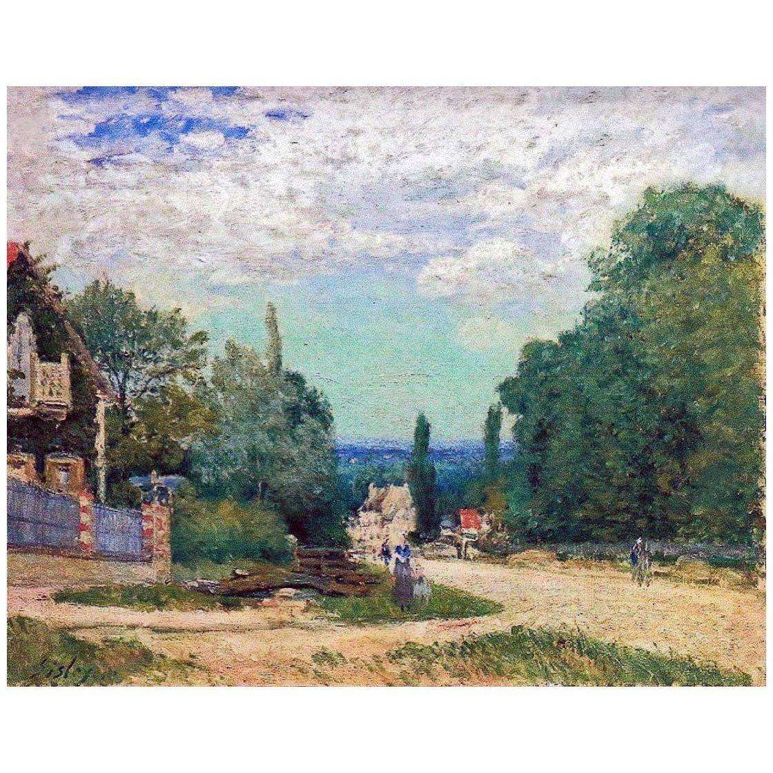  Alfred Sisley. Route de Louveciennes. 1874. Musee Royaux de Brussels