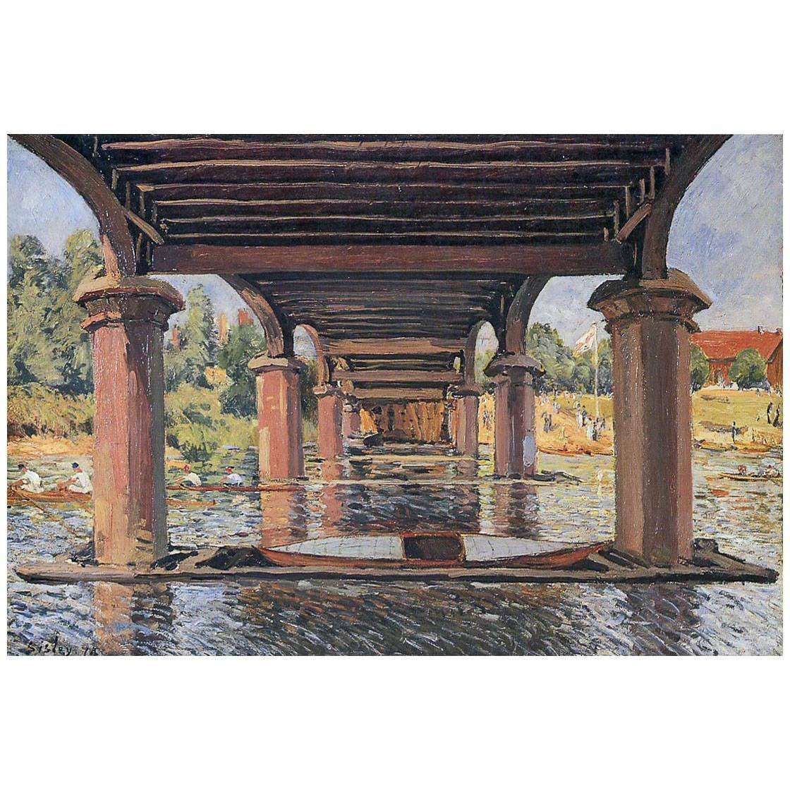  Alfred Sisley. Le pont de Hampton Court. 1874. Wintertour Art Museum, Zurich