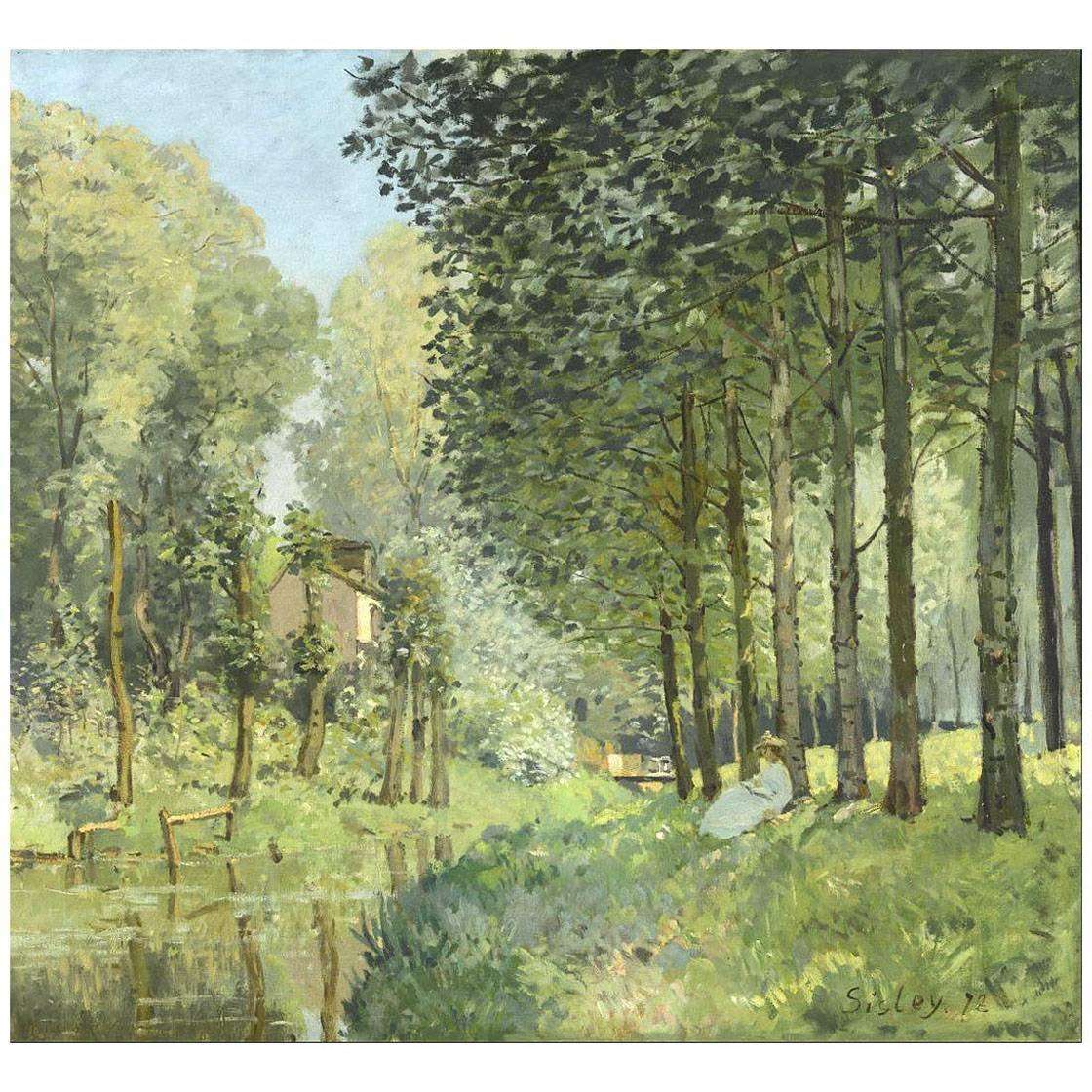  Alfred Sisley. La repos au bord du ruiseau. 1878. Musee dOrsay