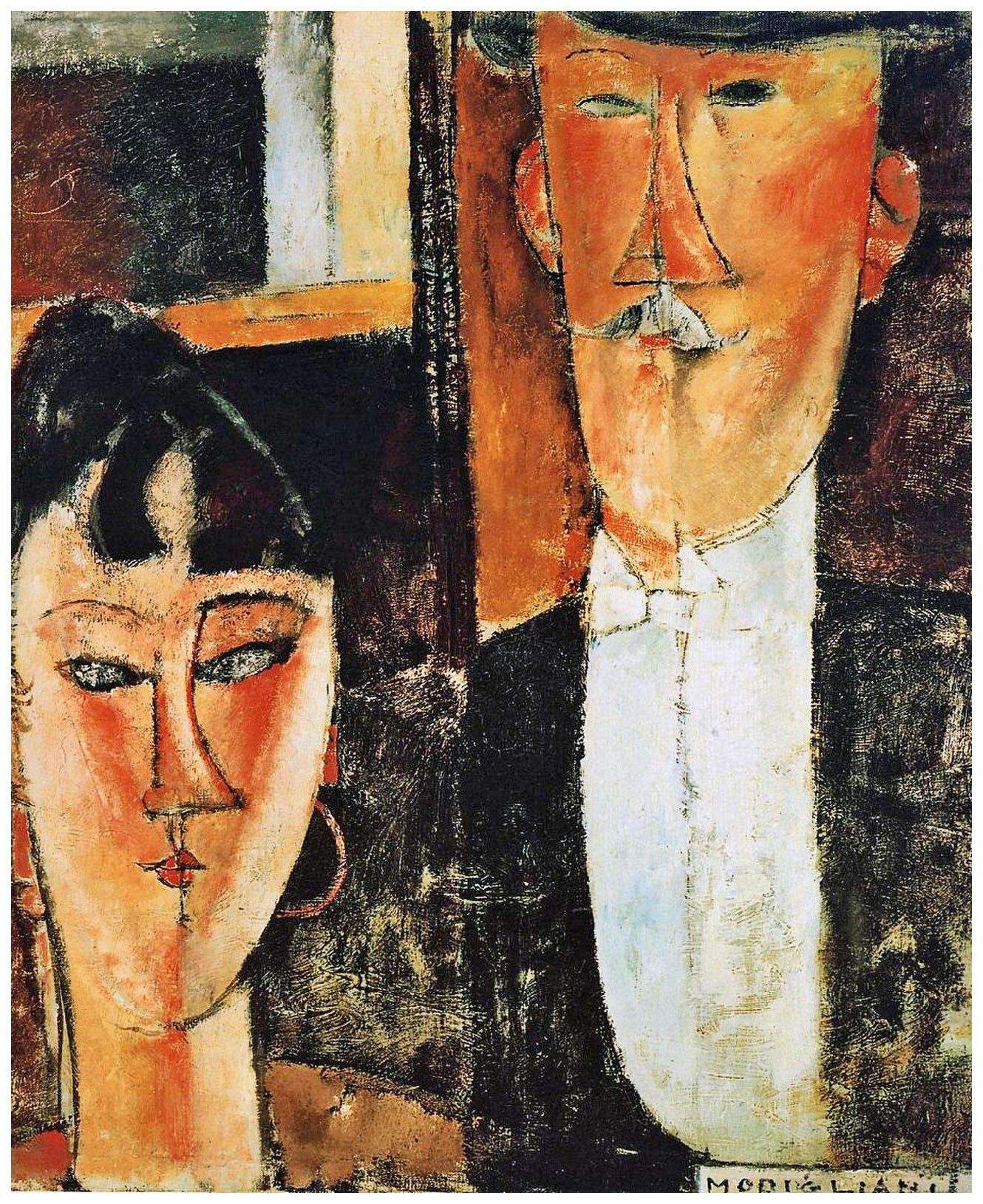  Amedeo Modigliani. La Mari?e et le Mari?. 1915. MoMA NY