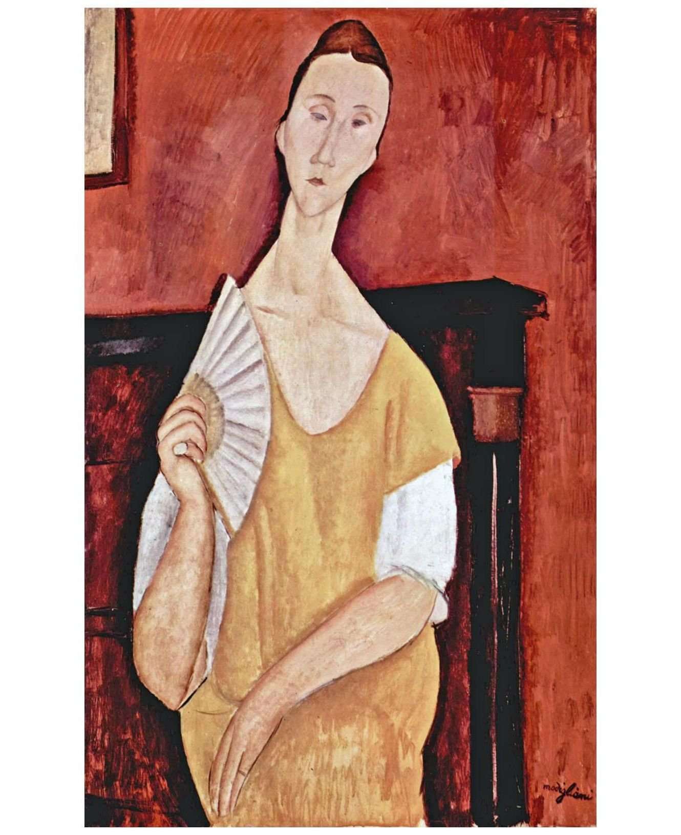  Amedeo Modigliani. La Femme ? l'?ventail. 1919. Musee de Petit Palais Paris