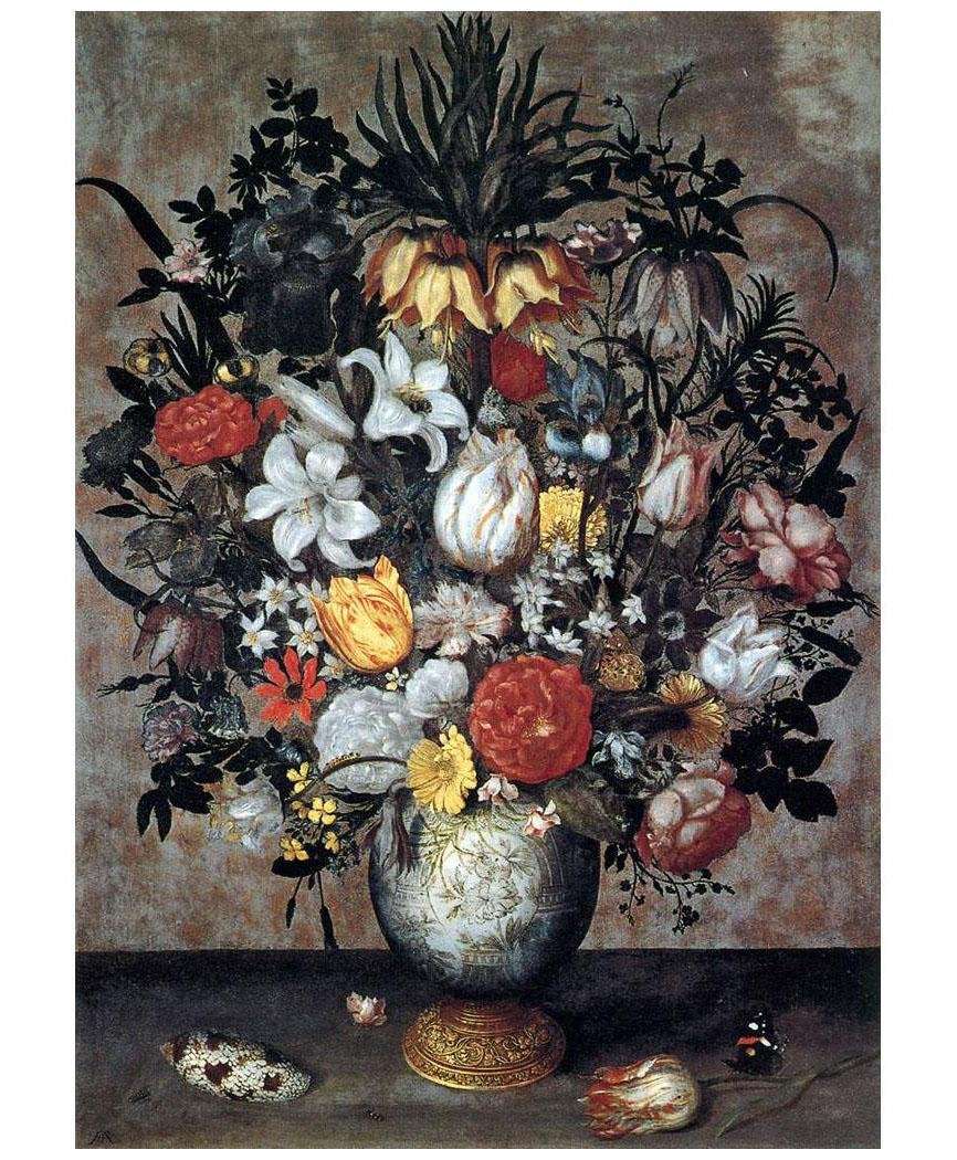  Ambrosius Bosshaert de Oude. Bloemen in een Chinese vaas. 1607. Thyssen-Bornemisza Museum