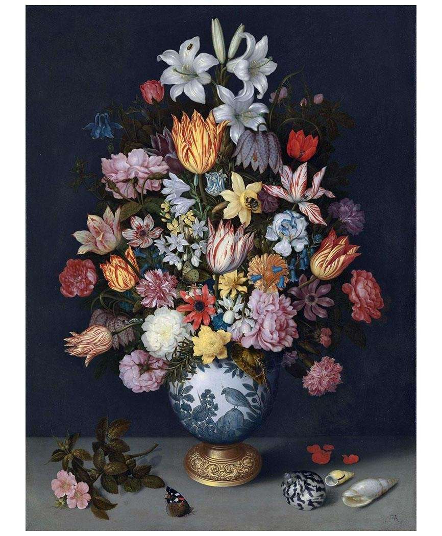  Ambrosius Bosshaert de Oude. Stilleven met bloemen in een Wan Li-vaas. 1614. National Gallery, London
