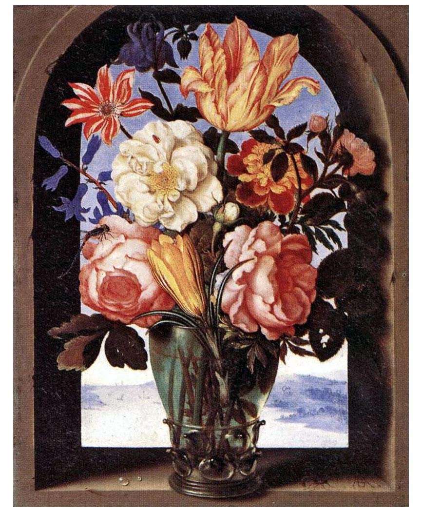  Ambrosius Bosshaert de Oude. Boeket van bloemen. 1620. Louvre