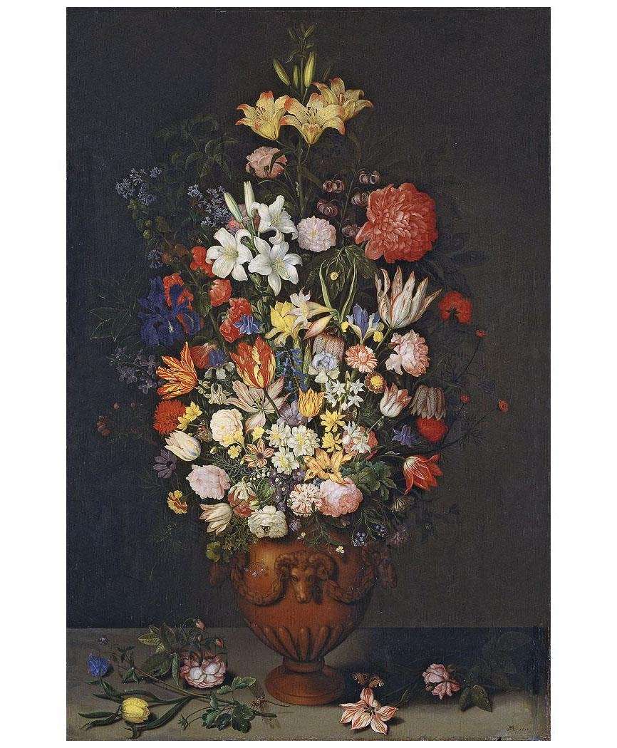  Ambrosius Bosshaert de Oude. Stilleven met bloemen in vaas. 1620. Nationalmuseum, Stockholm