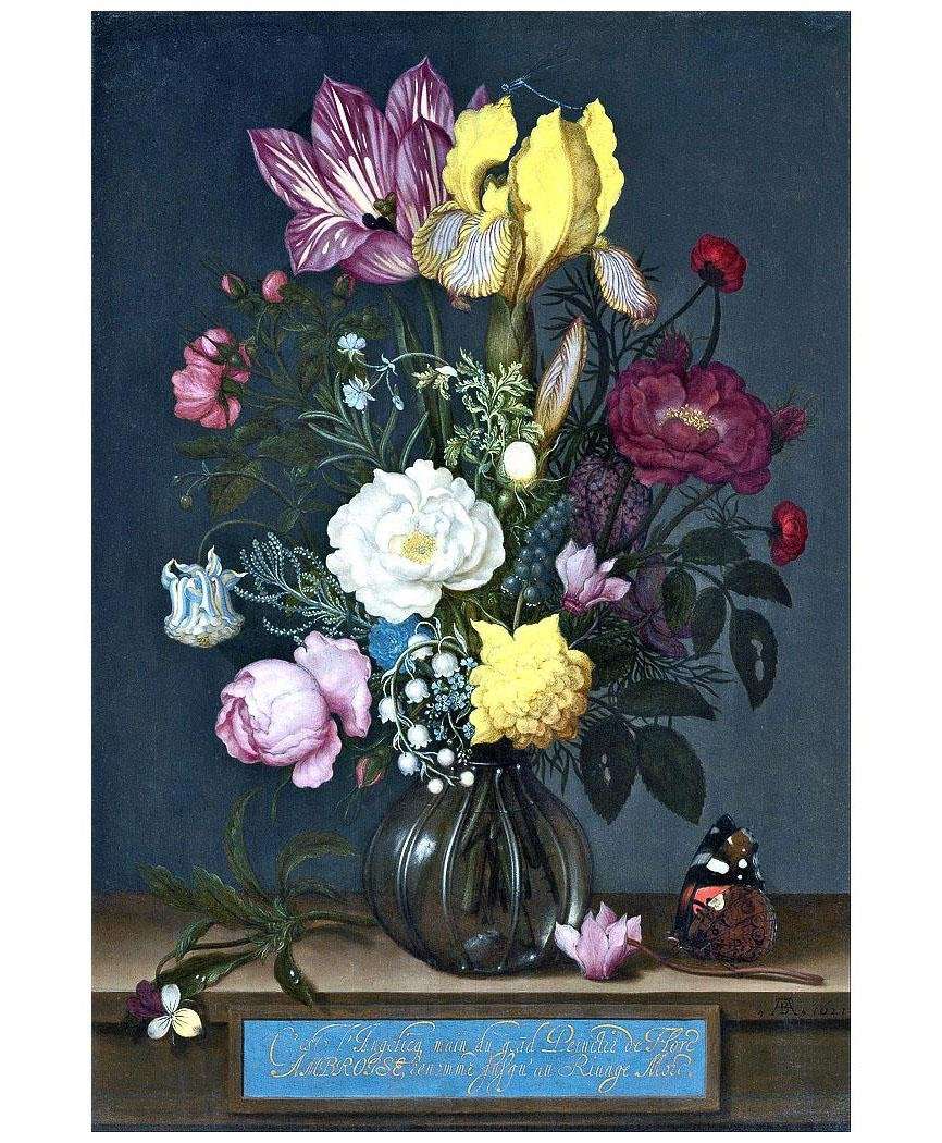  Ambrosius Bosshaert de Oude. Boeket van bloemen in een glazen vaas. 1621. National Gallery of Art