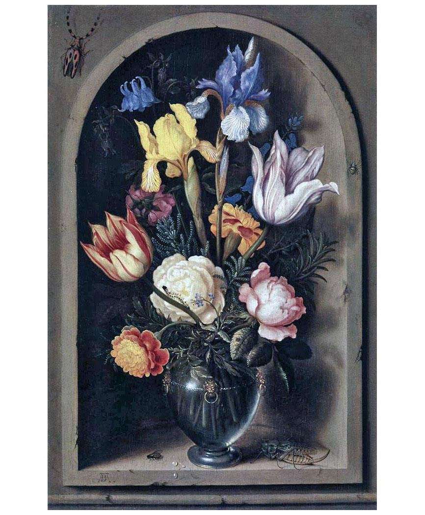  Ambrosius Bosshaert de Oude. Boeket van bloemen in een niche. 1600s. Albertina, Vienna