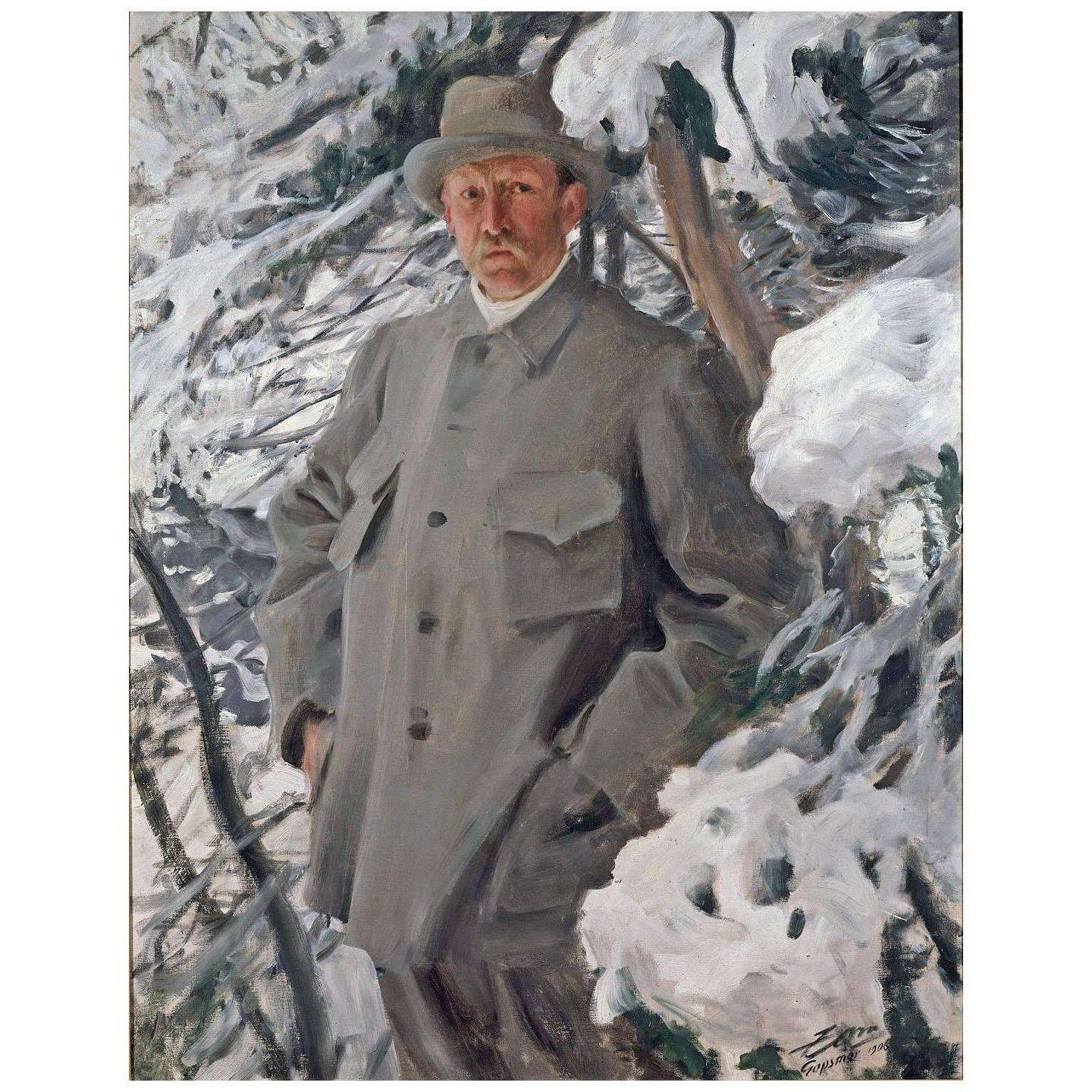  Anders Zorn. The Painter Bruno Liljefors. 1906. Nationalmuseum Stockholm