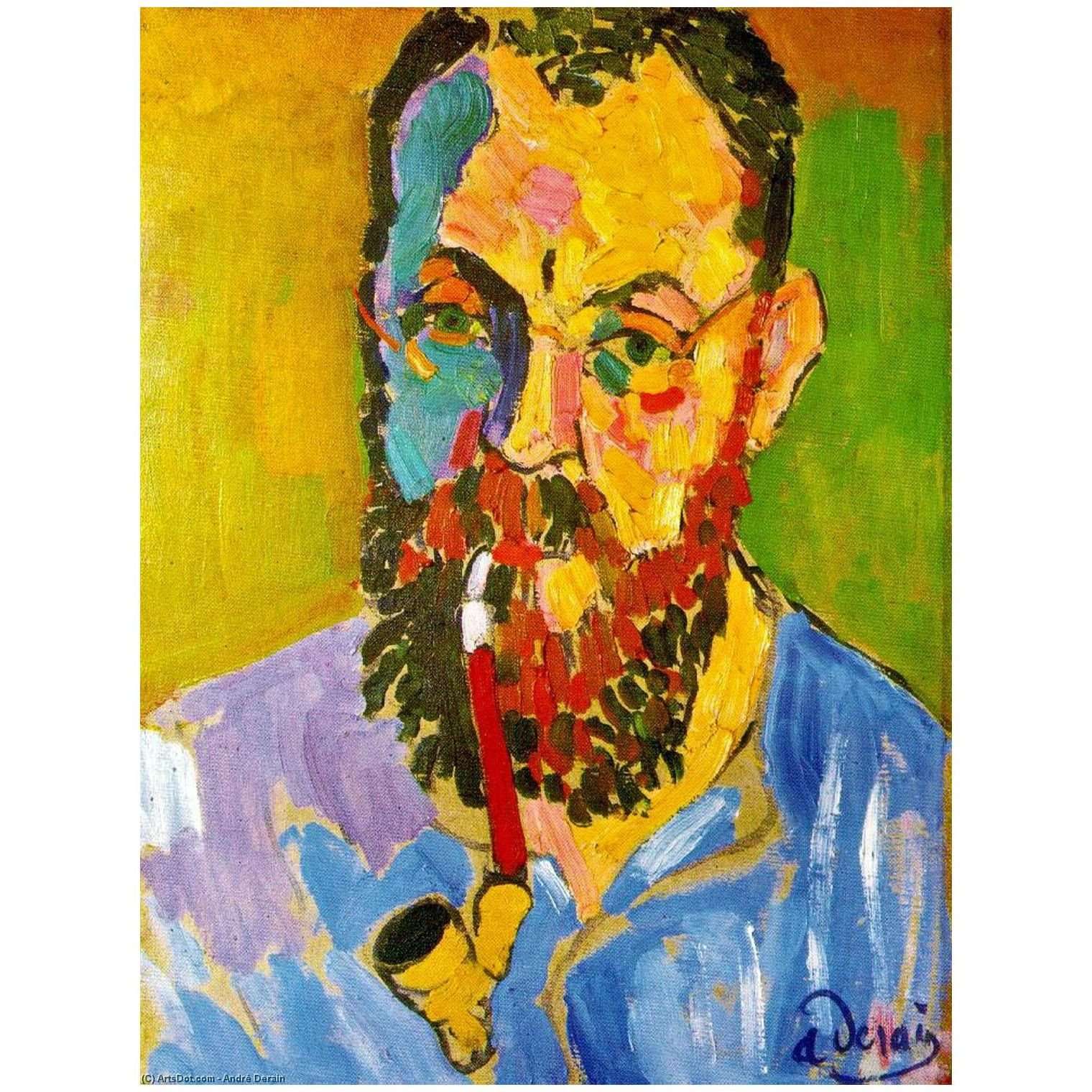  Andre Derain. Portrait de Henri Matisse. 1905. Musee Matisse Nice