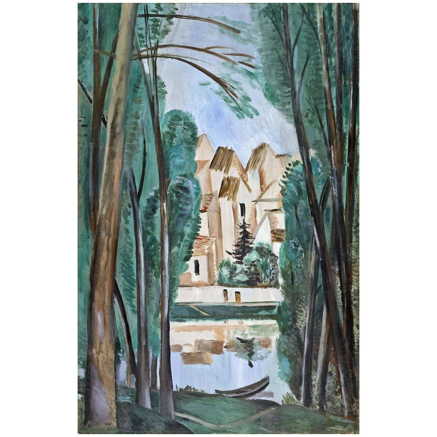  Andre Derain. Paysage avec bateau sur la berge. 1914. Hermitage Museum